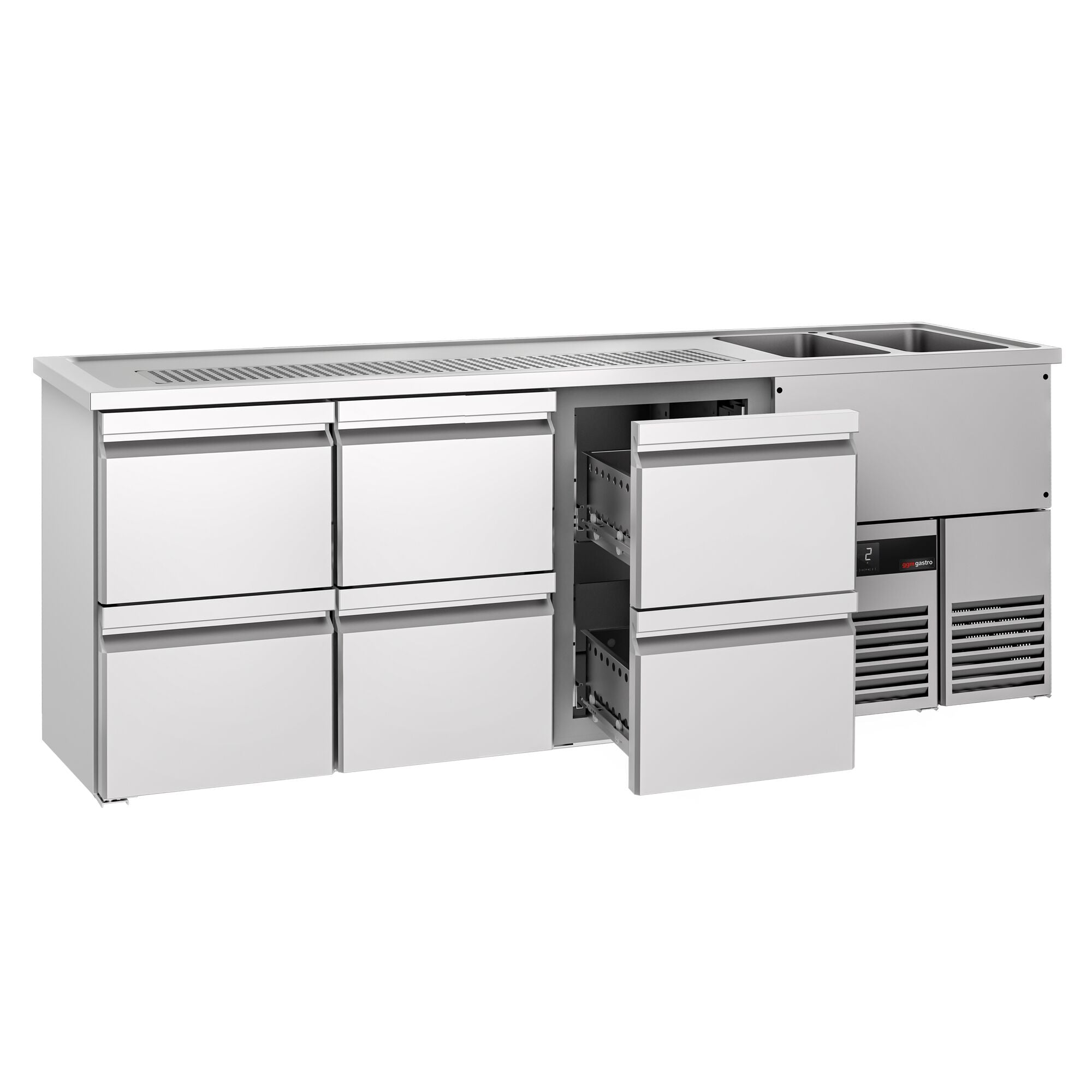 Beer counter premıum - 2500x700mm- 6 drawer
