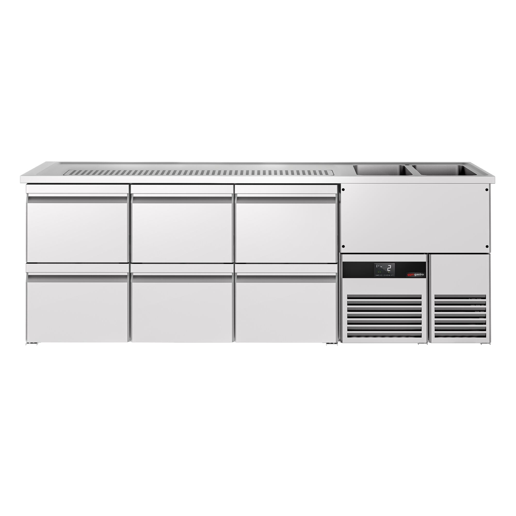 Beer counter premıum - 2500x700mm- 6 drawer