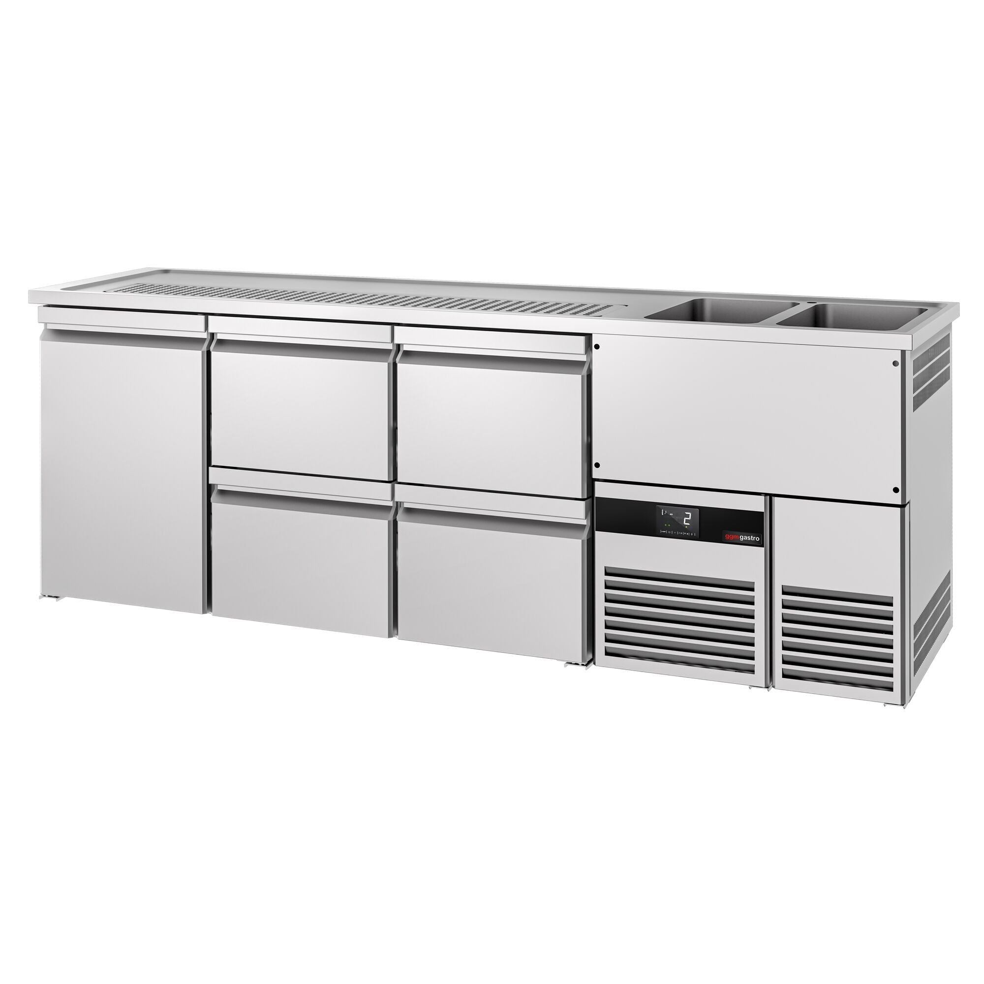 Beer counter premıum - 2500x700mm- 1 door and 4 drawers