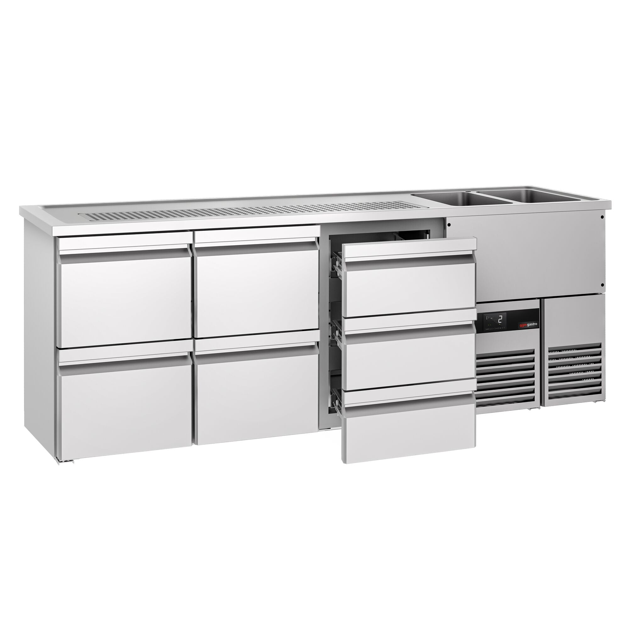 Beer counter premıum - 2500x700mm - 7 drawers