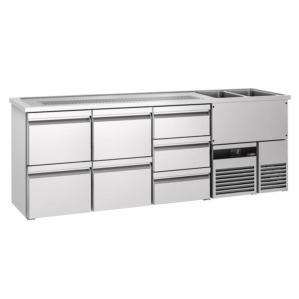 Beer counter premıum - 2500x700mm - 7 drawers