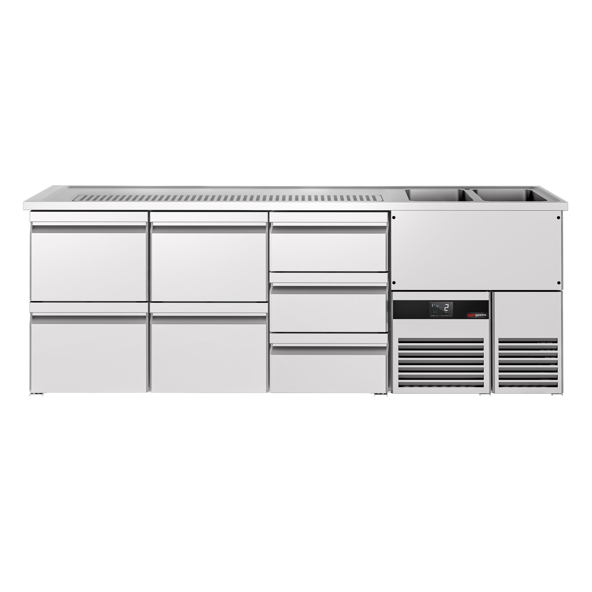 Beer counter premıum - 2500x700mm - 7 drawers