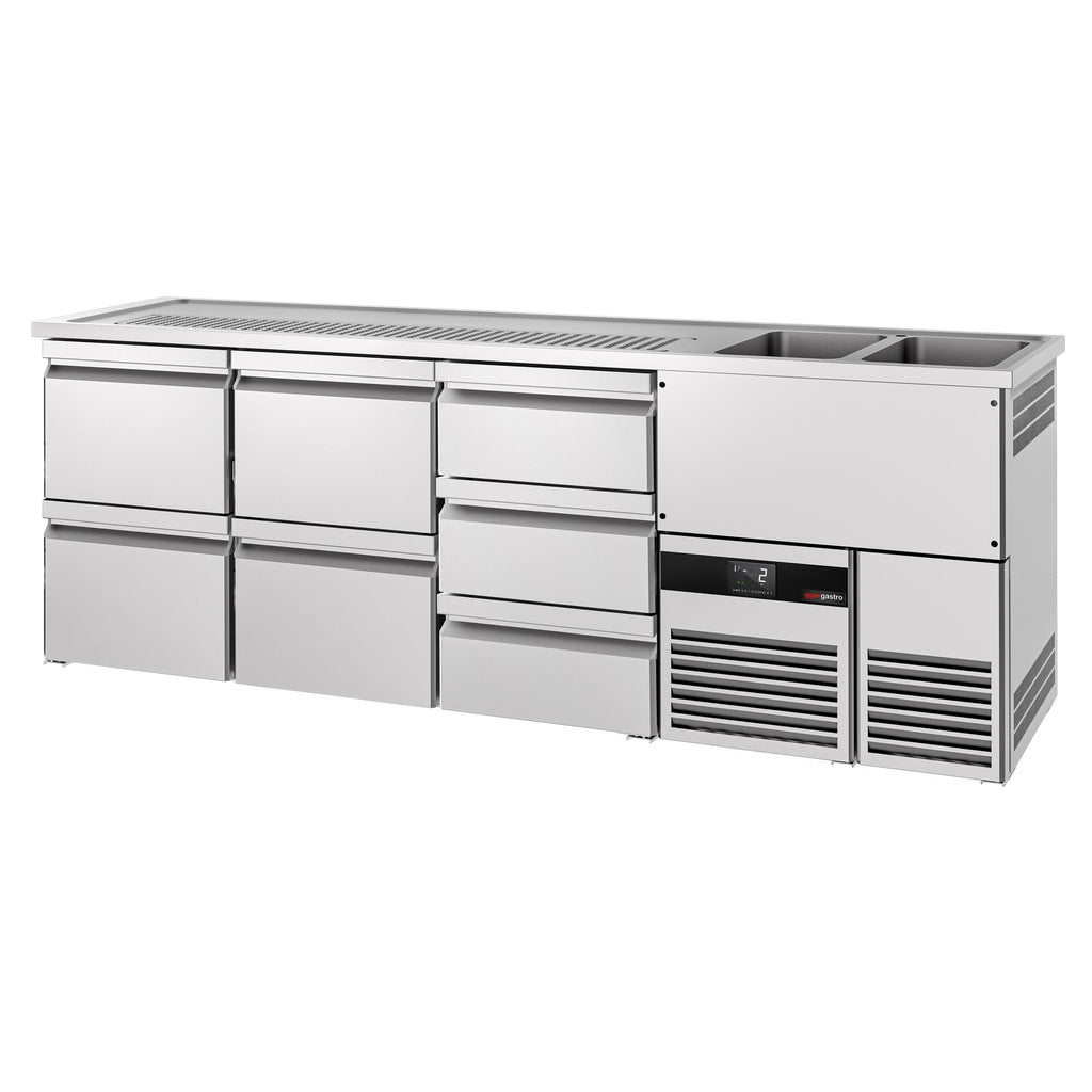 Beer counter premıum - 2500x700mm - 7 drawers