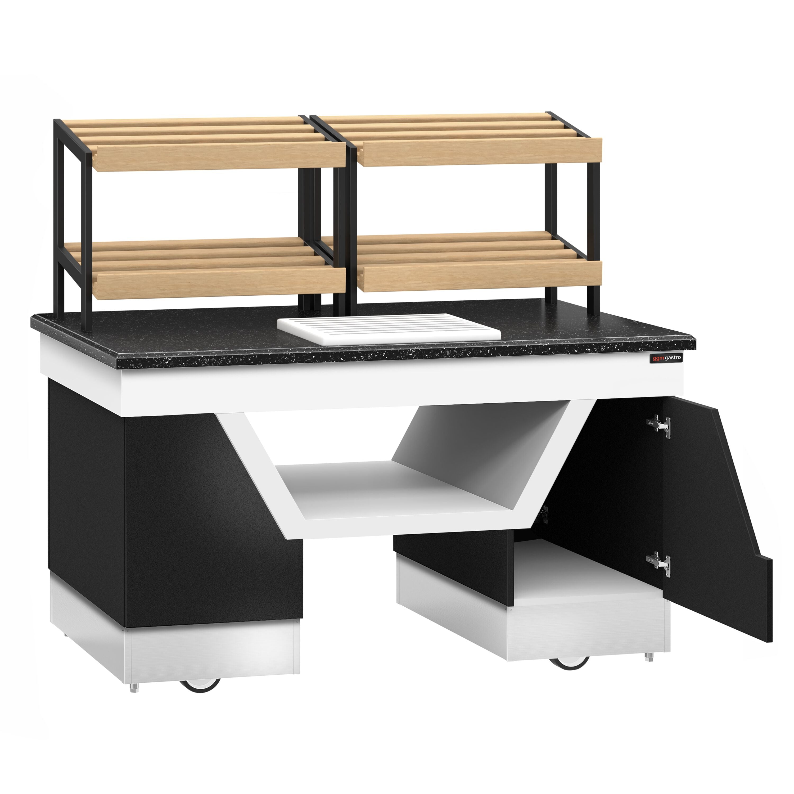 Bread Shelf Belfast - 1600mm - Wheel - Black Granite Working Counter