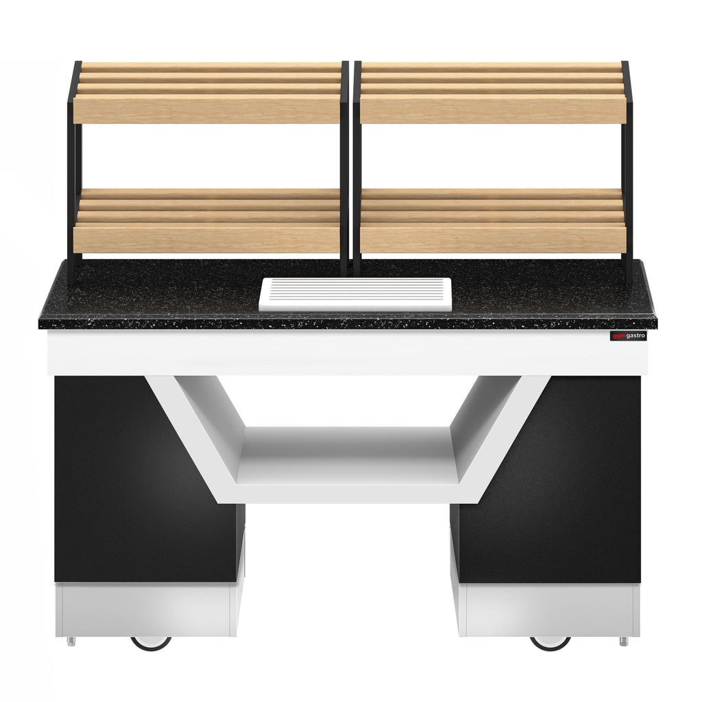 Bread Shelf Belfast - 1600mm - Wheel - Black Granite Working Counter