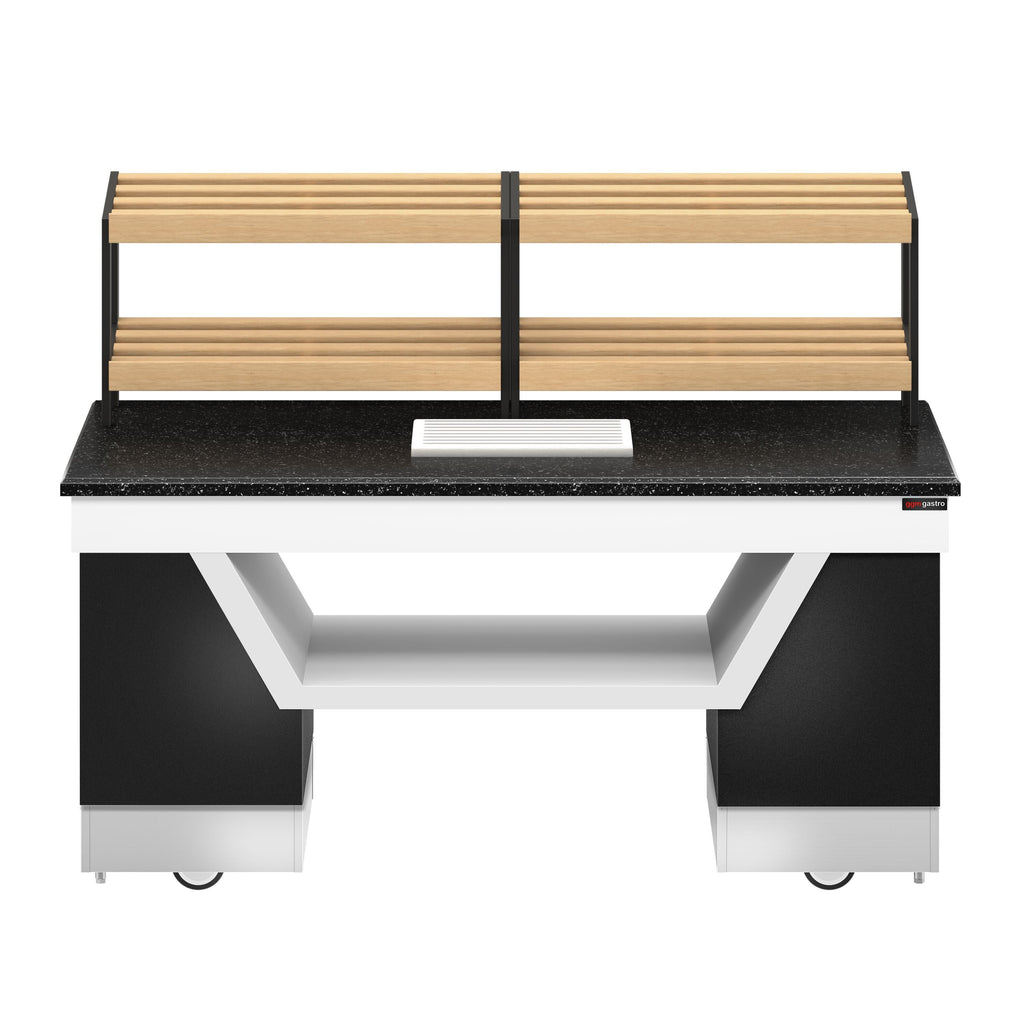 Bread Shelf Belfast - 2000mm - Wheel - Black Granite Working Counter