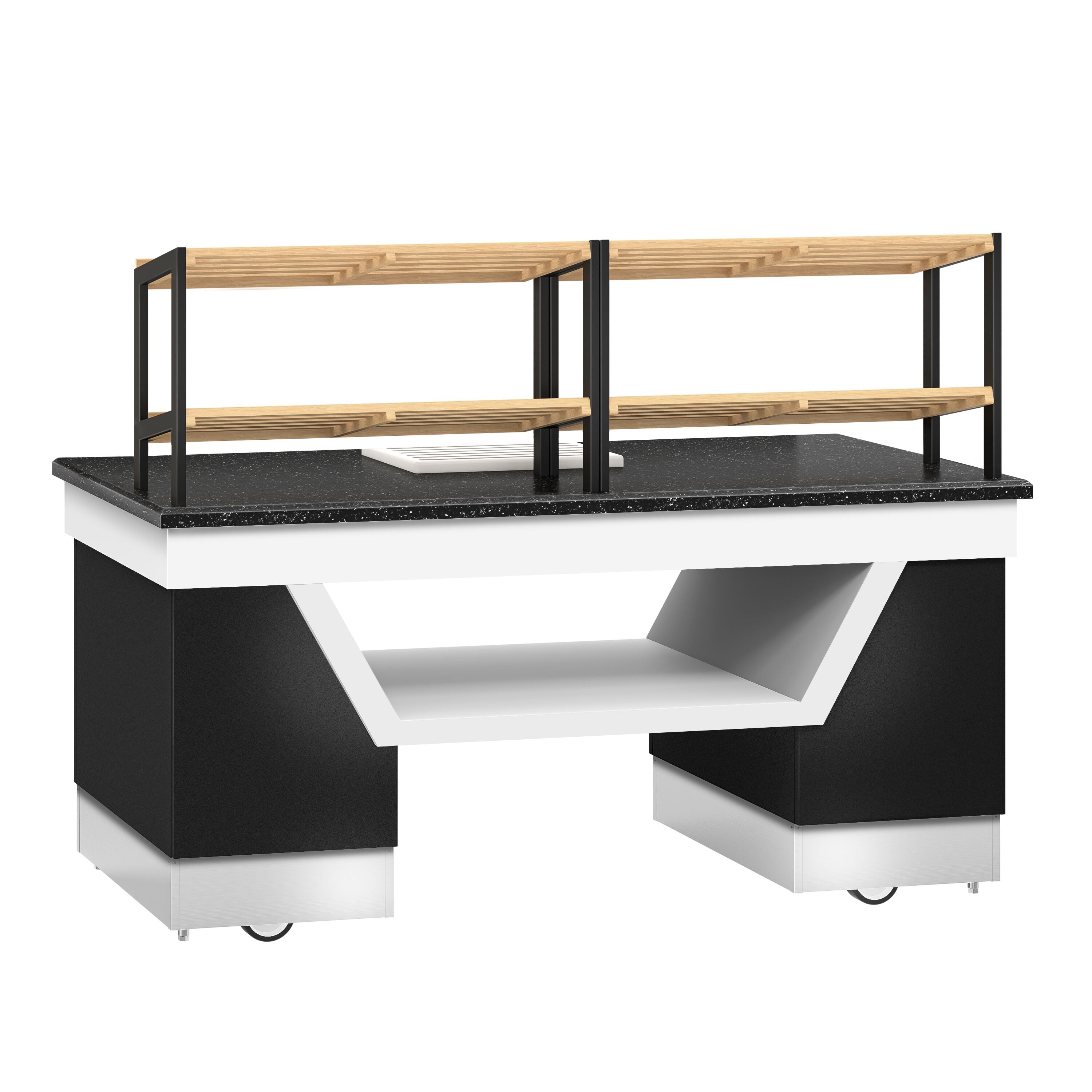Bread Shelf Belfast - 2000mm - Wheel - Black Granite Working Counter