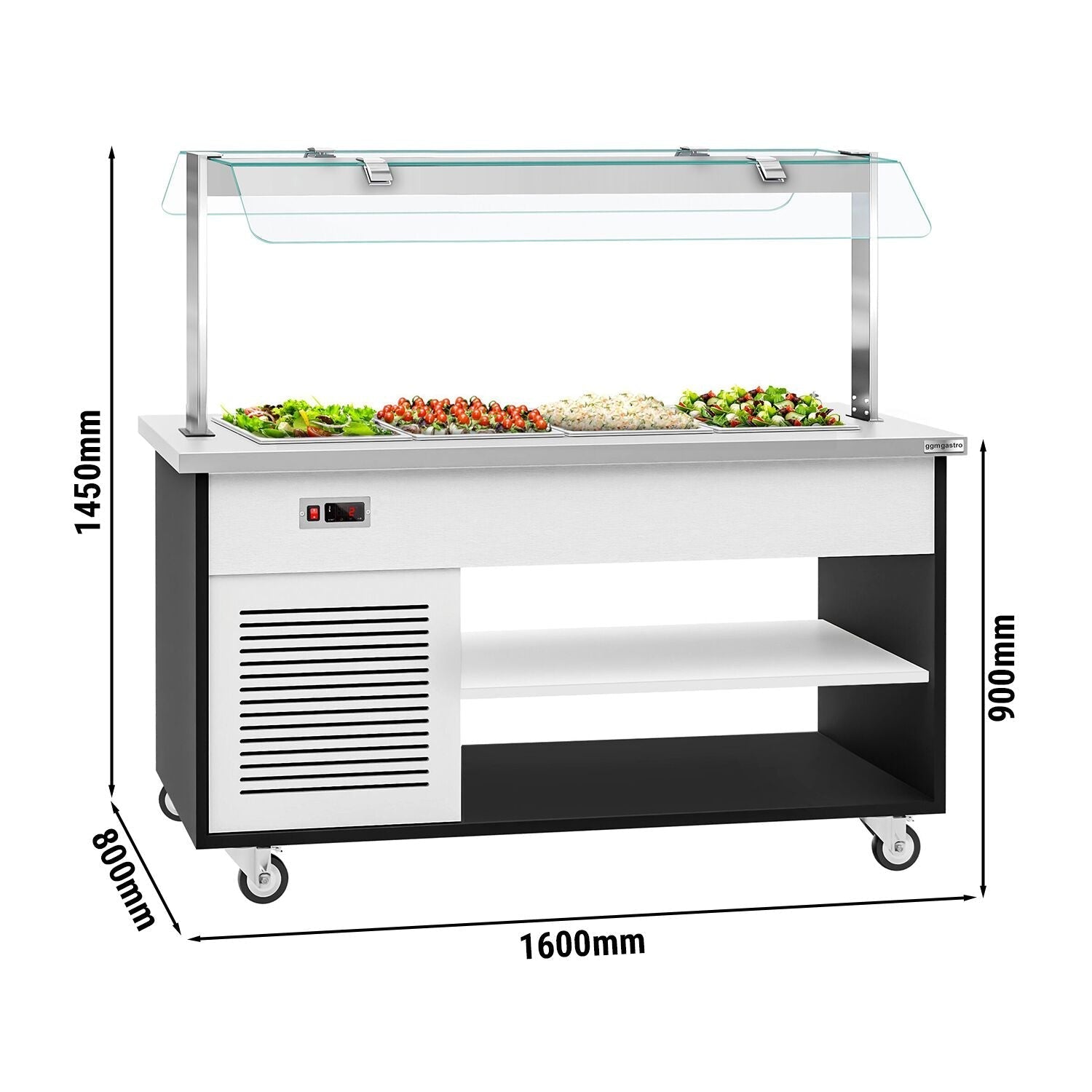 Cold Open Buffet counter Danzig - 1600mm - 4x GN for 1/1