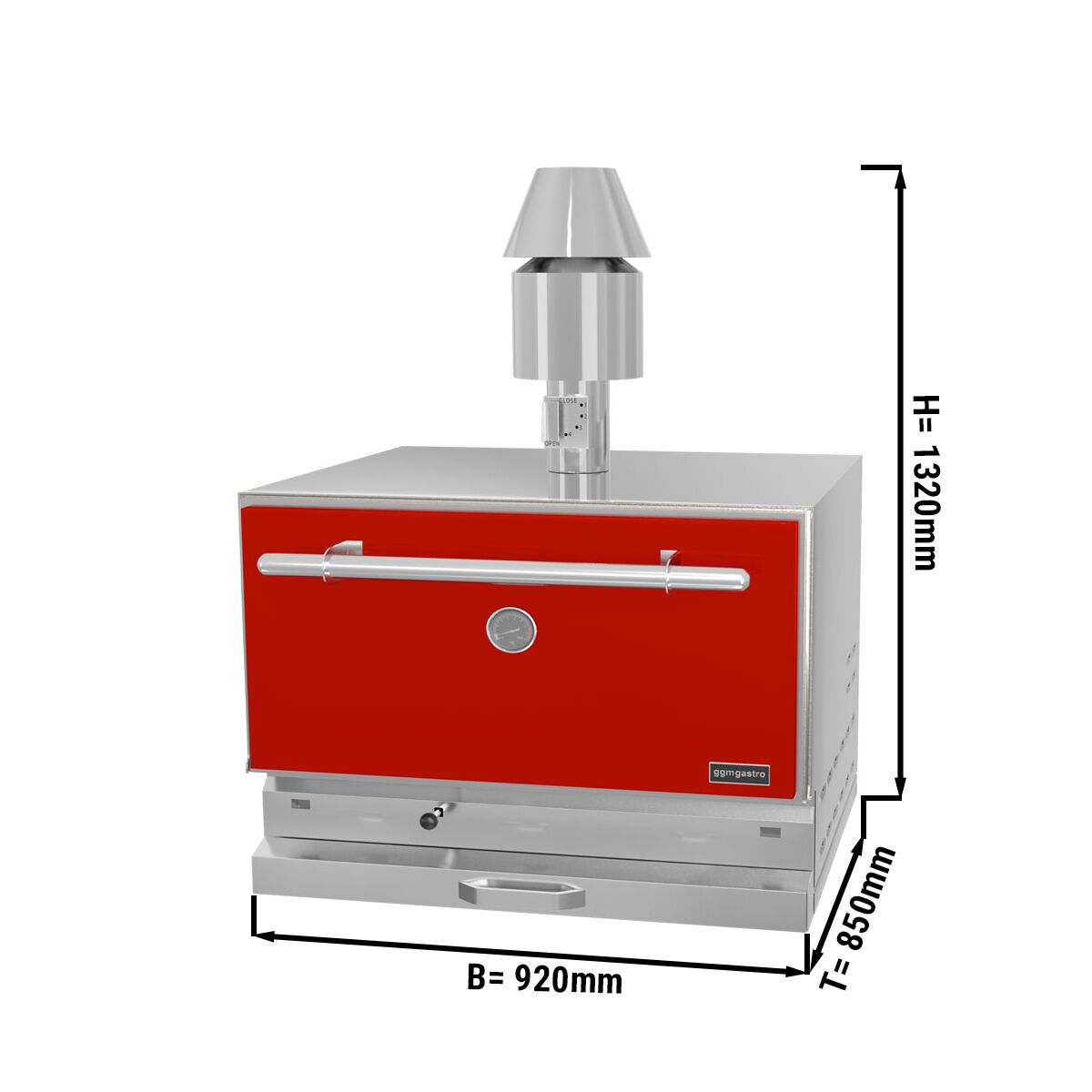 Wood coal oven - red