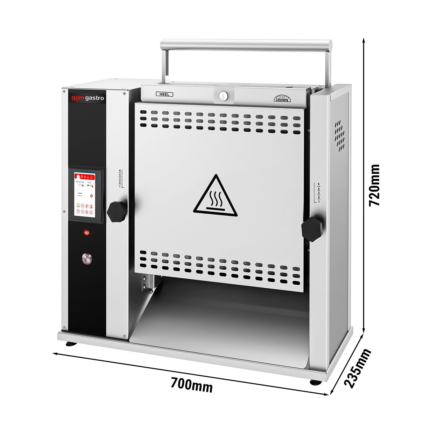 Digital conveyor bread frying machine for Burger and Hot Dog