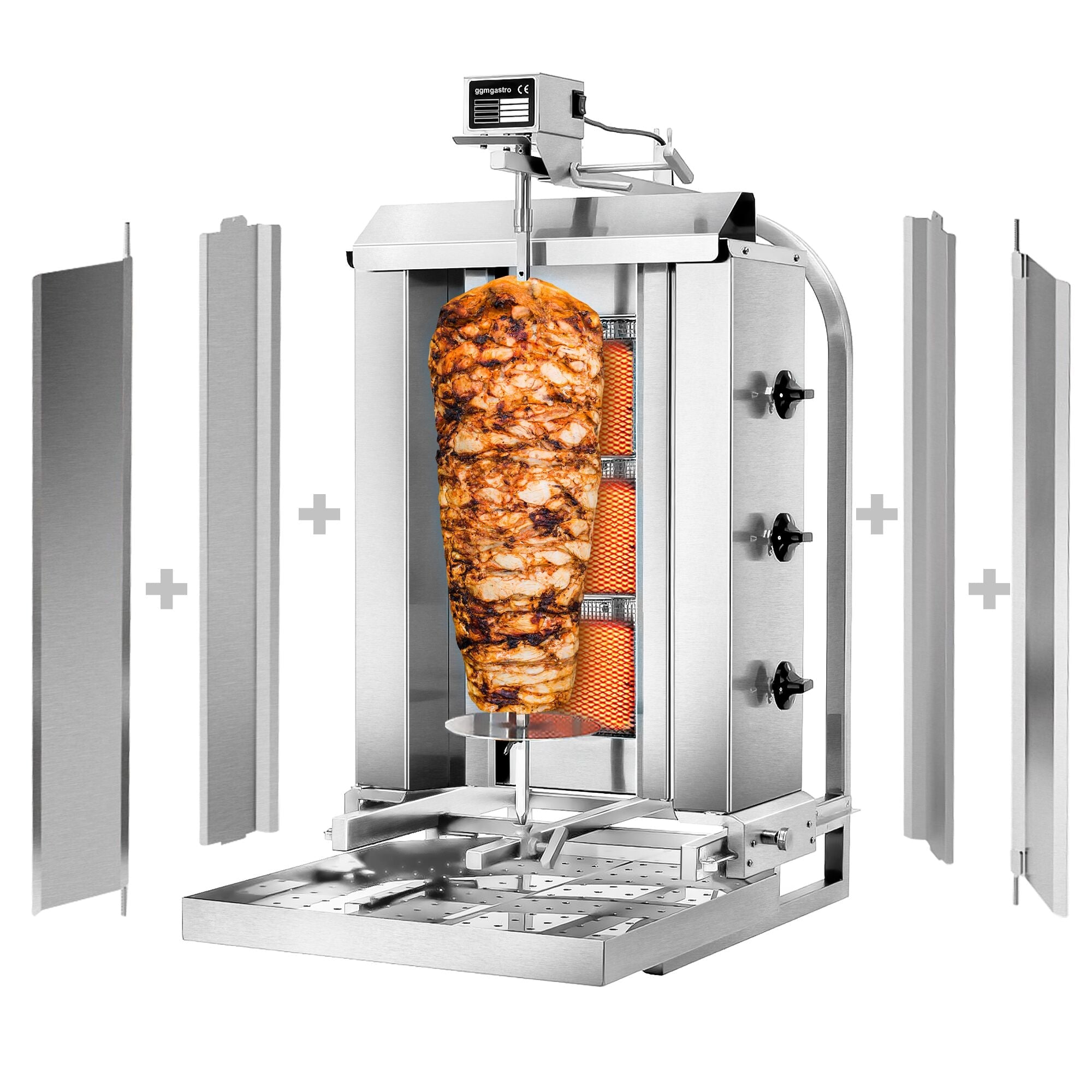 Gasli Doner Quarry - Movable Body - 3 Burner - Max. 40 kg - including protective sheet and wings