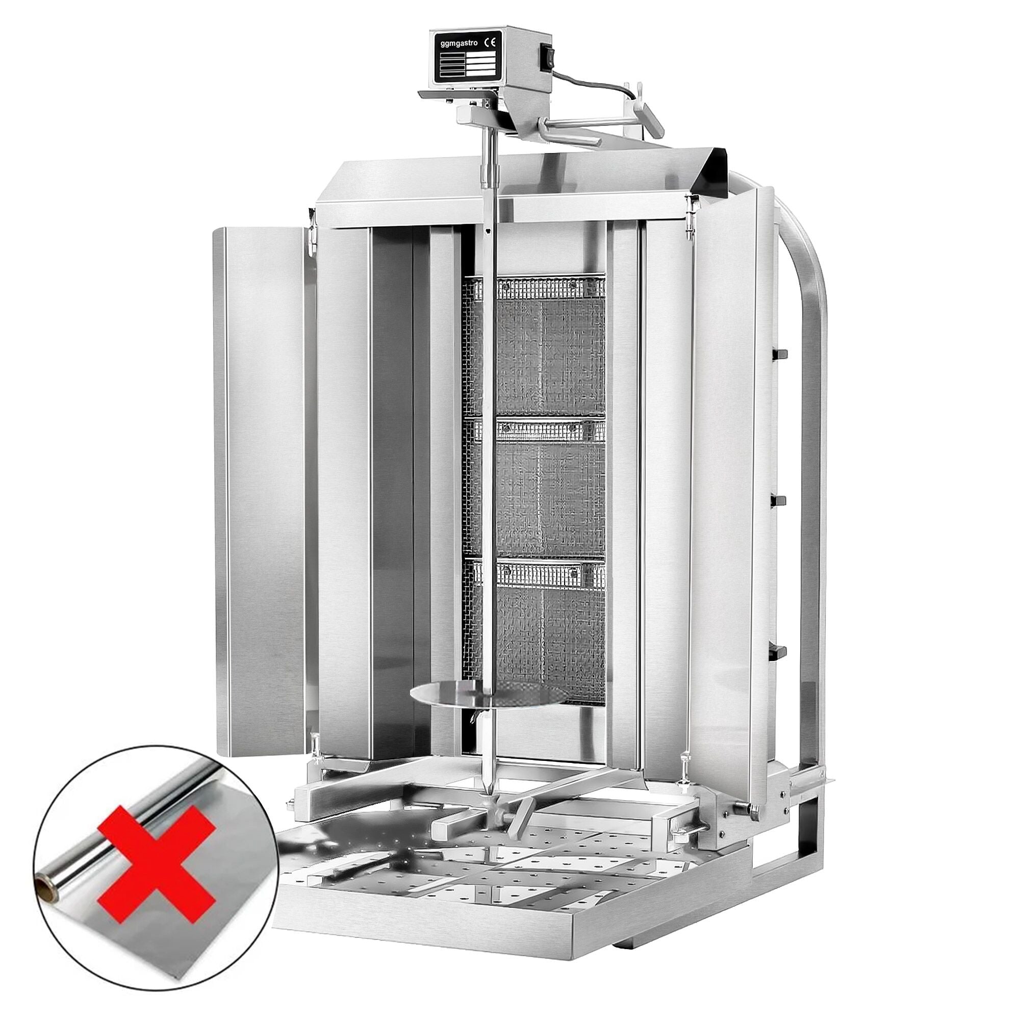 Gasli Doner Quarry - Movable Body - 3 Burner - Max. 40 kg - including protective sheet and wings
