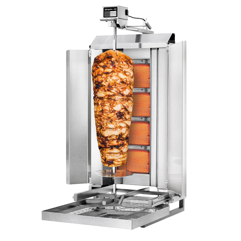 Gasli Doner Quarry - Mobile - 4 Burner - Max. 60 kg - including protective sheet and wings