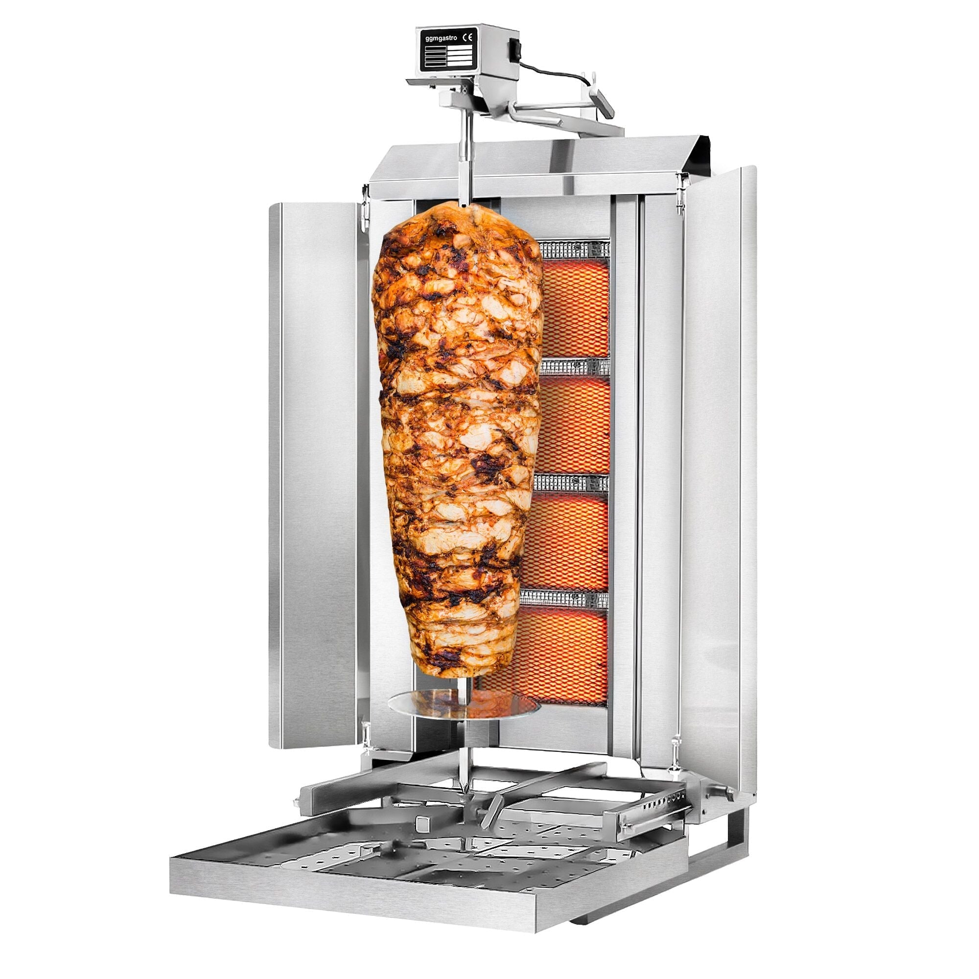 Gasli Doner Quarry - Mobile - 4 Burner - Max. 60 kg - including protective sheet and wings