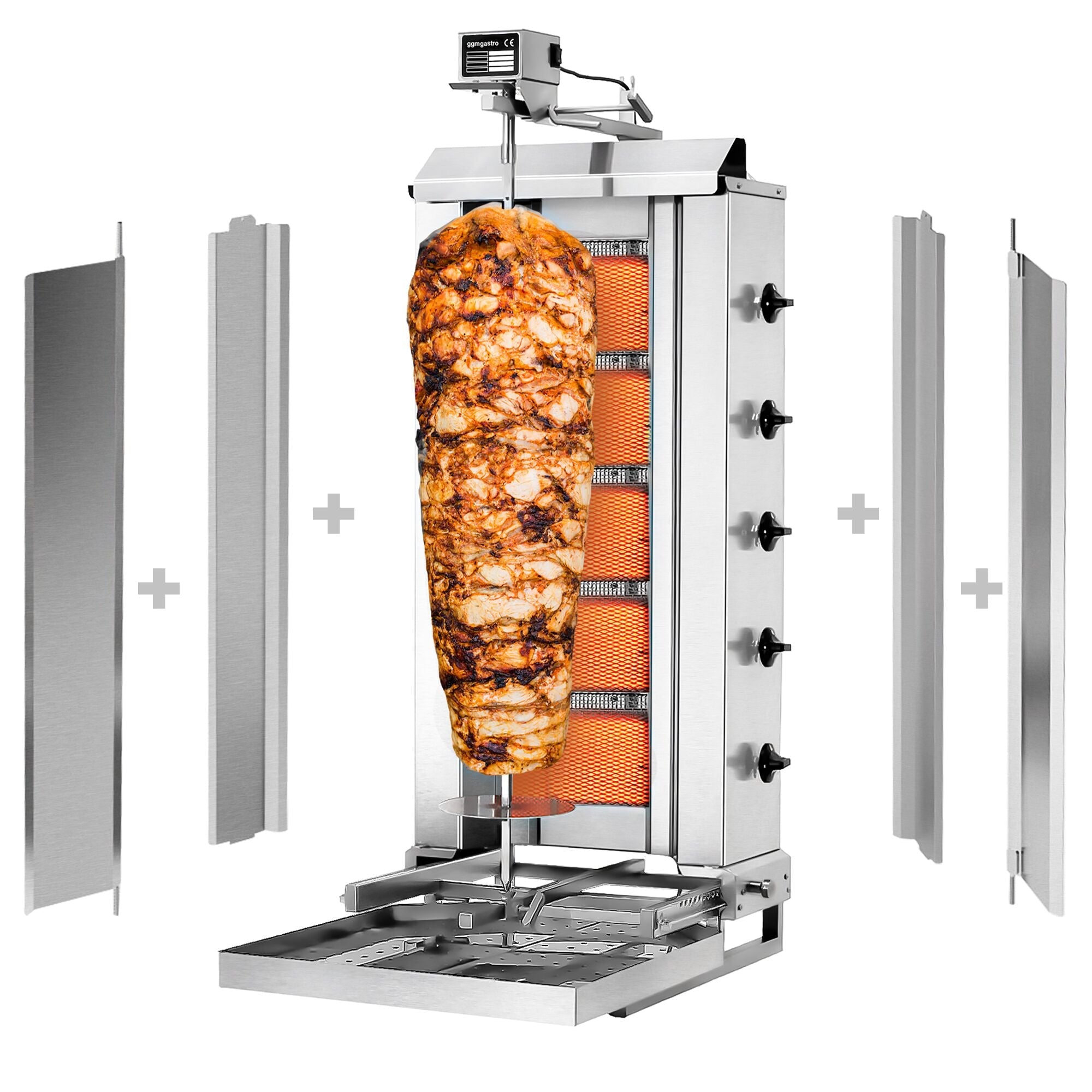 Gasli Doner Quarry - Movable Body - 5 Burner - Max. 80 kg - including protective sheet and wings