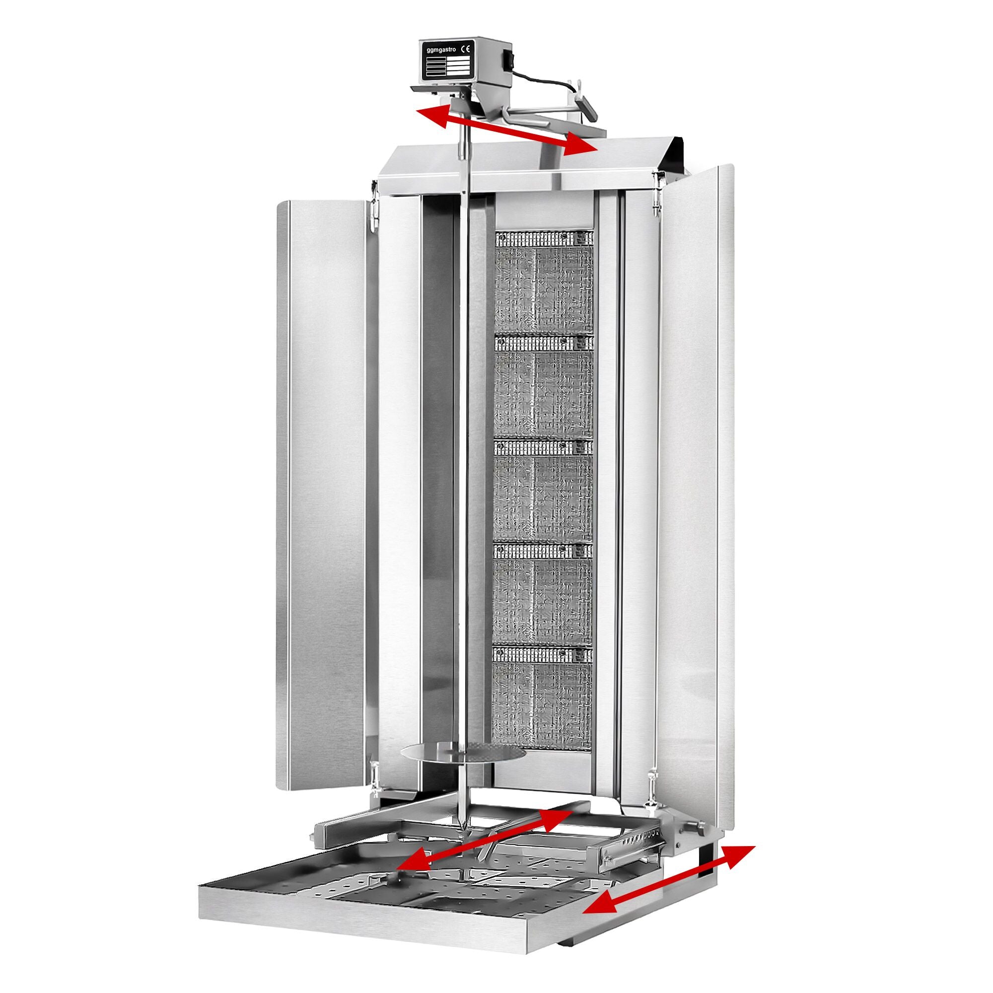 Gasli Doner Quarry - Movable Body - 5 Burner - Max. 80 kg - including protective sheet and wings