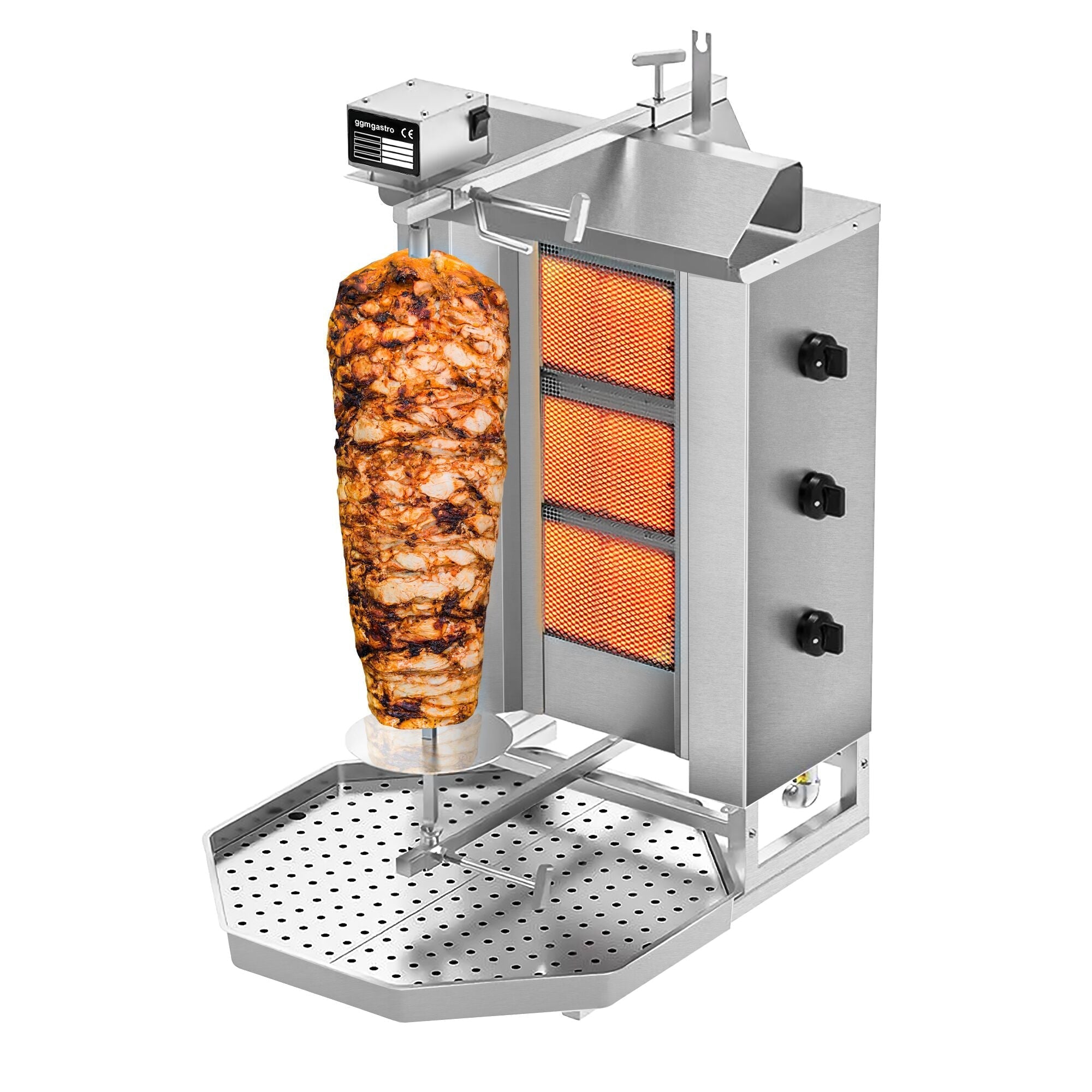 Gasli Doner Quarry - 3 Burner - Max. 40 kg - including protective sheet and wings