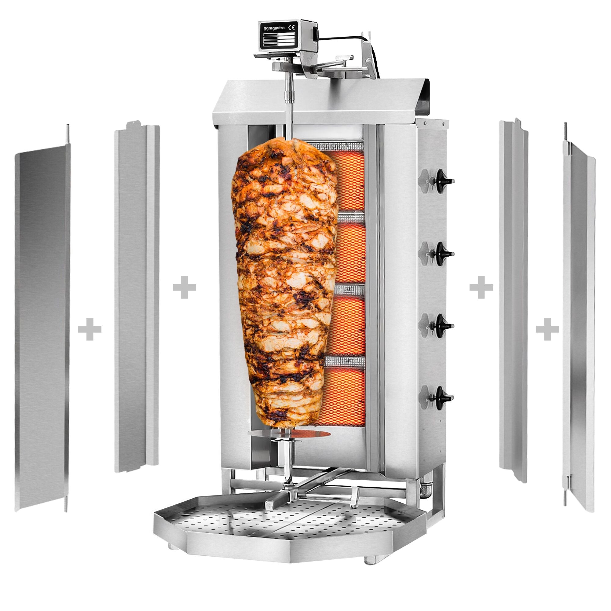 Gasli Doner Quarry - 4 burner - Max. 60 kg - including protective sheet and wings