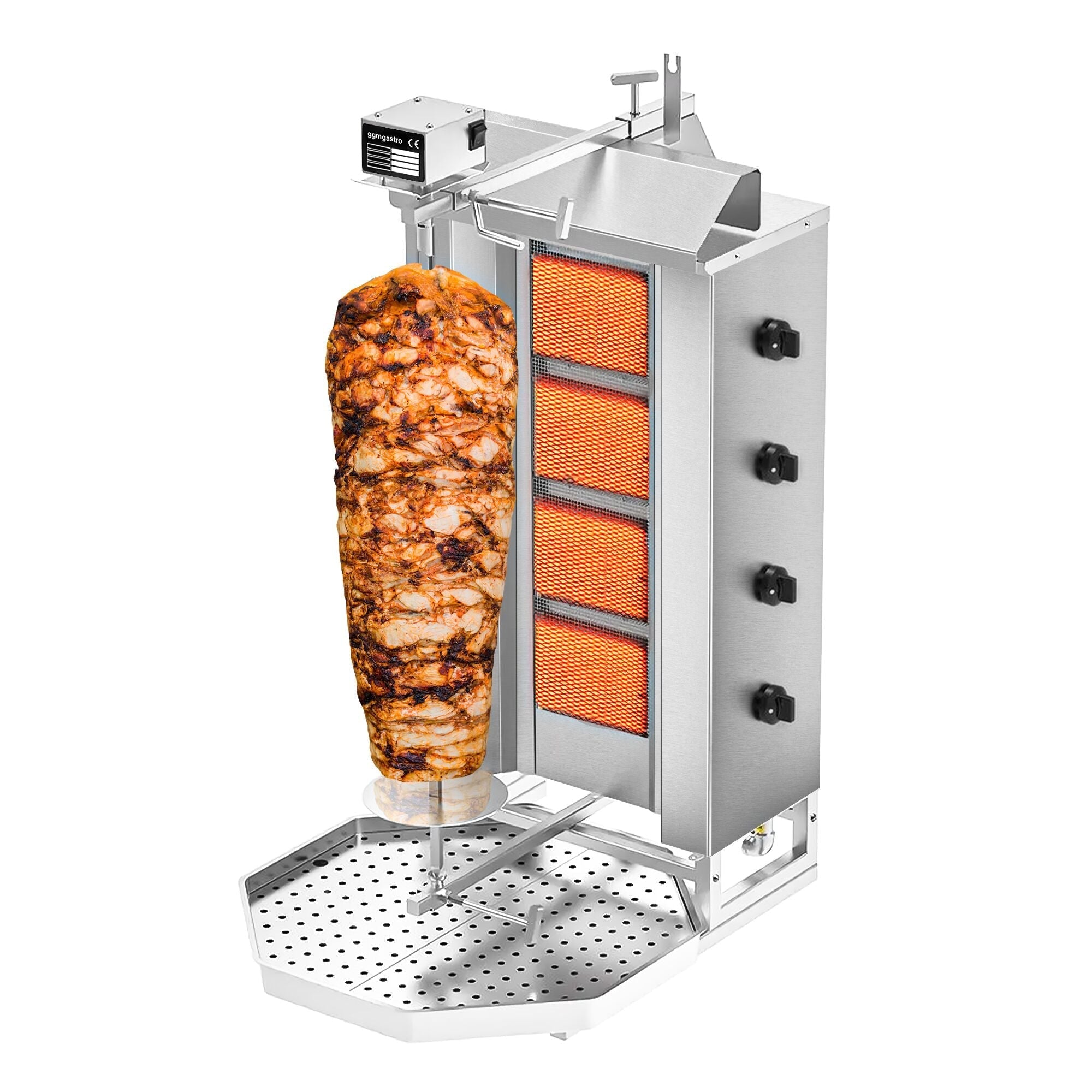 Gasli Doner Quarry - 4 burner - Max. 60 kg - including protective sheet and wings