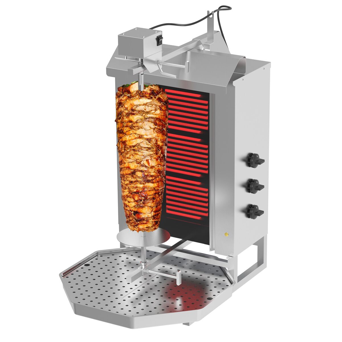 Electric Doner Quarry - 3 Burner - Max. 40 kg - including wings