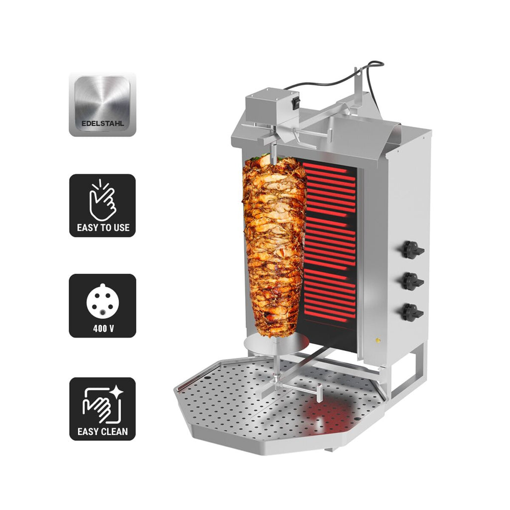 Electric Doner Quarry - 3 Burner - Max. 40 kg - including wings