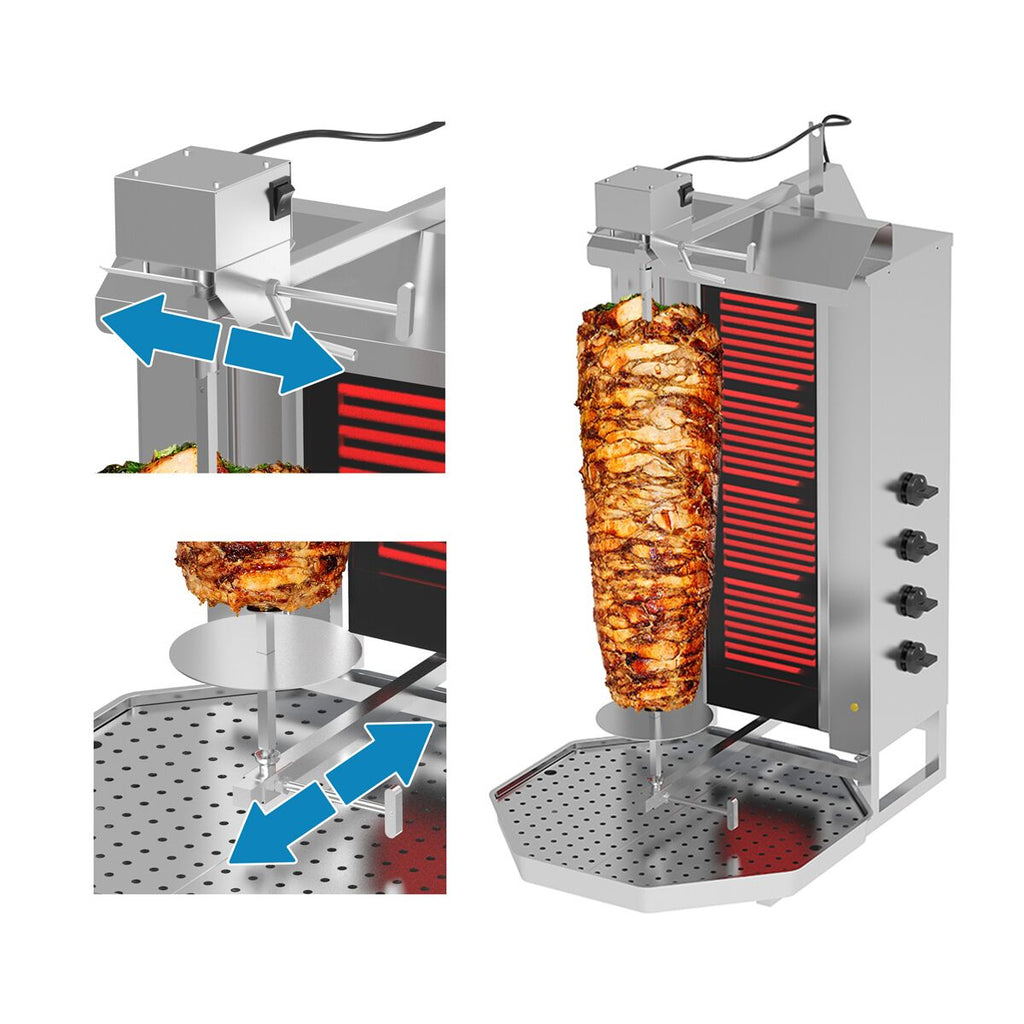 Electric Doner Quarry - 3 Burner - Max. 40 kg - including wings
