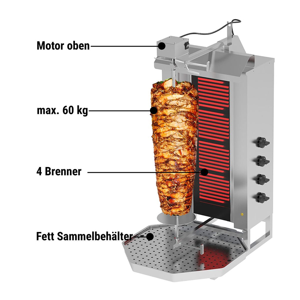Electric Doner Quarry - 4 -eyed - Max. 60kg - Including wings