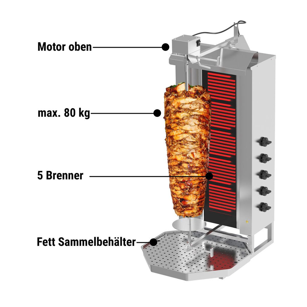 Electric Doner Quarry - 5 -eyed - Max. 80 kg - including wings
