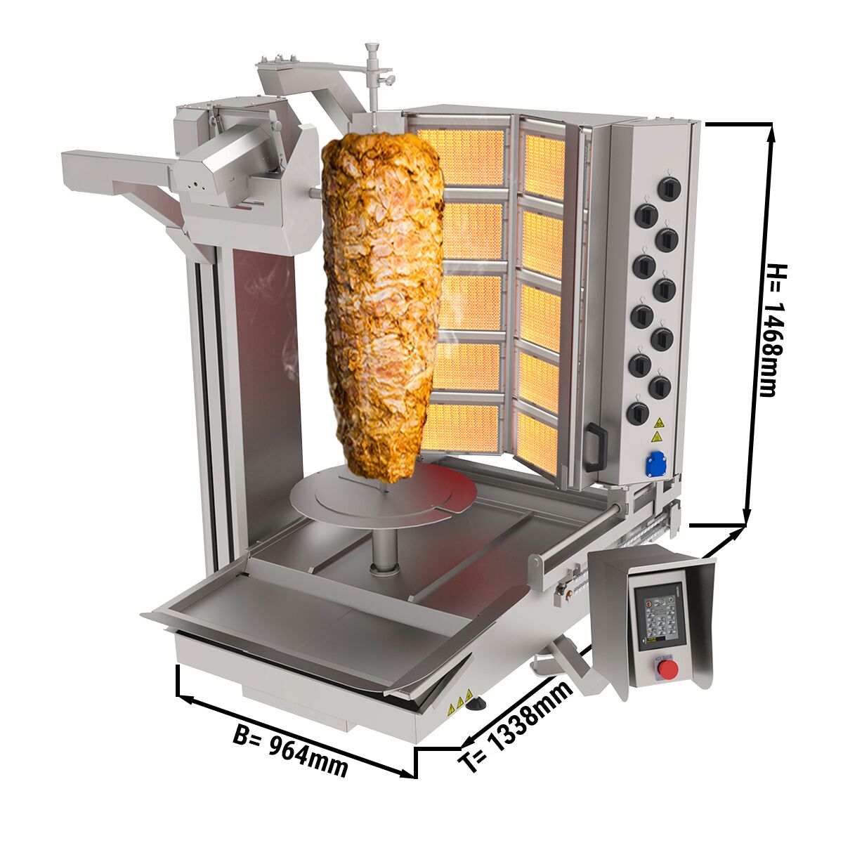 Gasli rotary robot - 10 burner - max. 150 kg