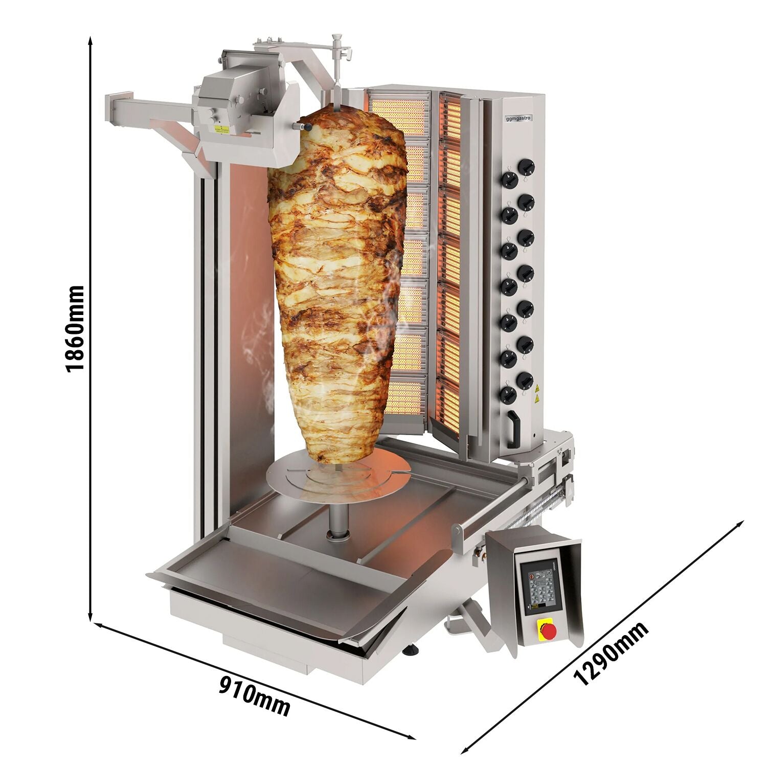 Gasli rotary robot - 14 burner - max. 280 kg