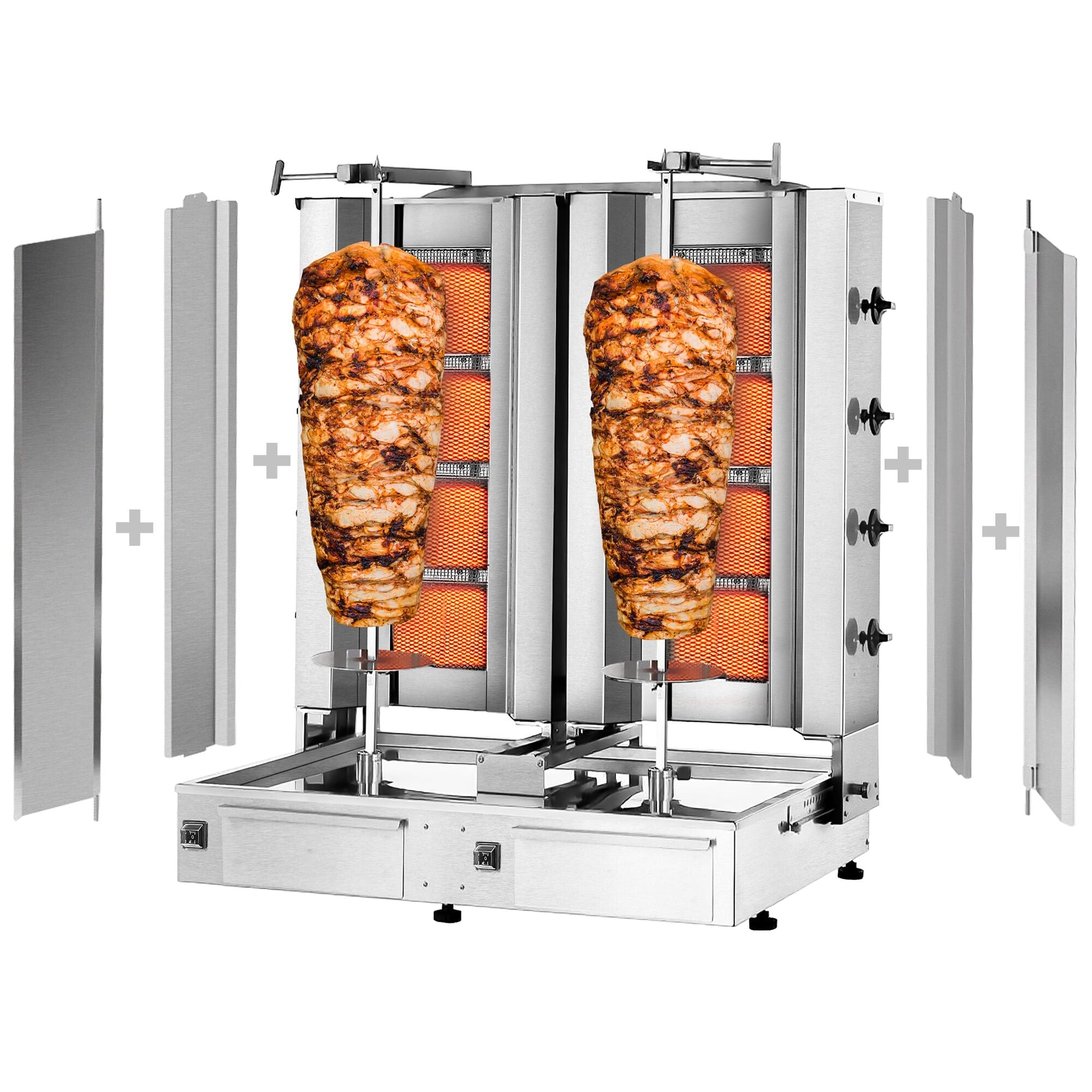 Gasli Doner Quarry - 4 + 4 burner - Max. 120 kg - including protective sheet and wings