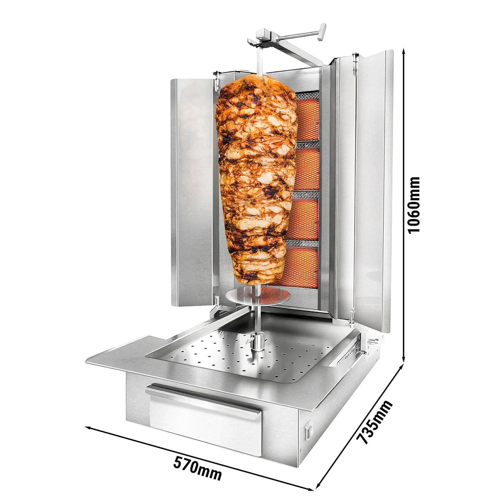 Gasli Doner Quarry - 4 burner - Max. 60 kg - including protective sheet and wings