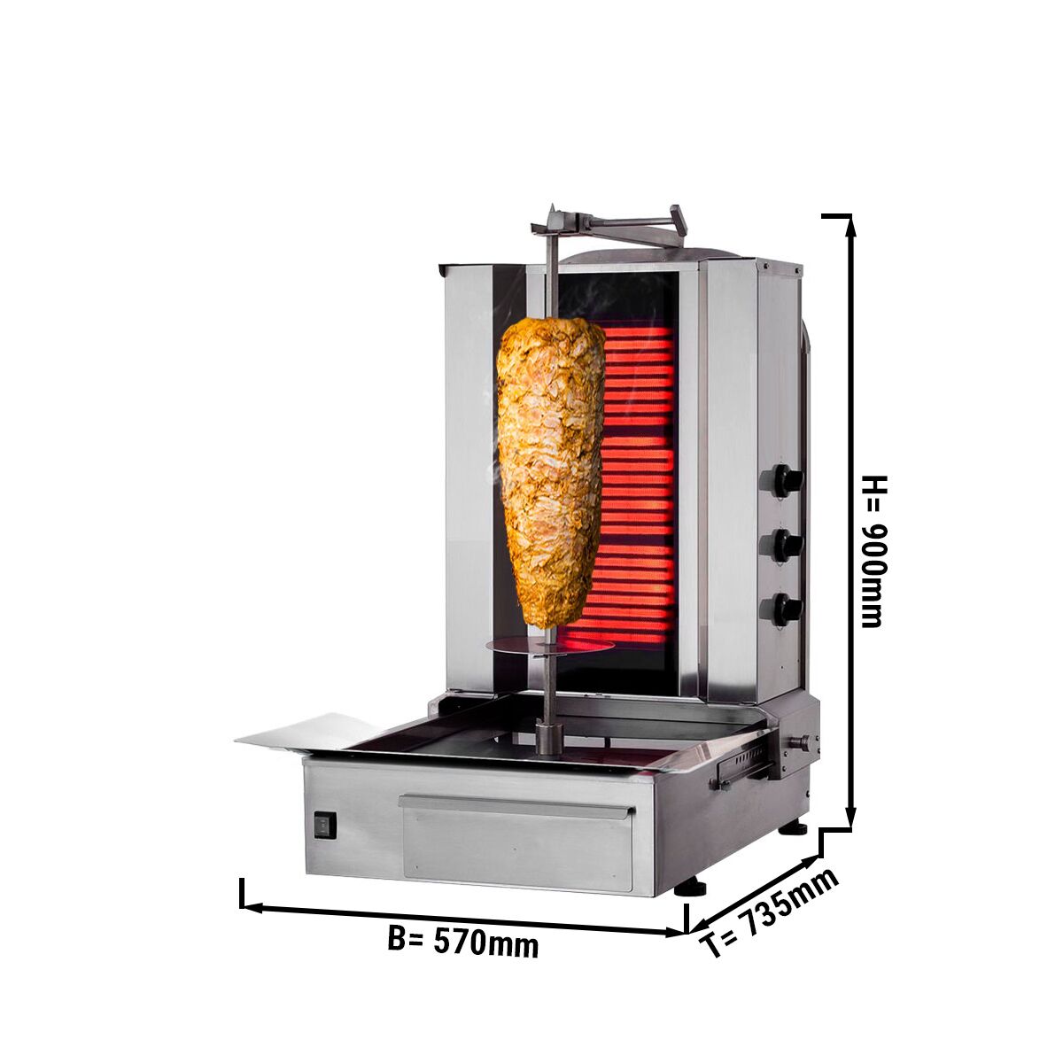 Electric Doner Quarry - 3 -eyed - Max. 40KG - including wings