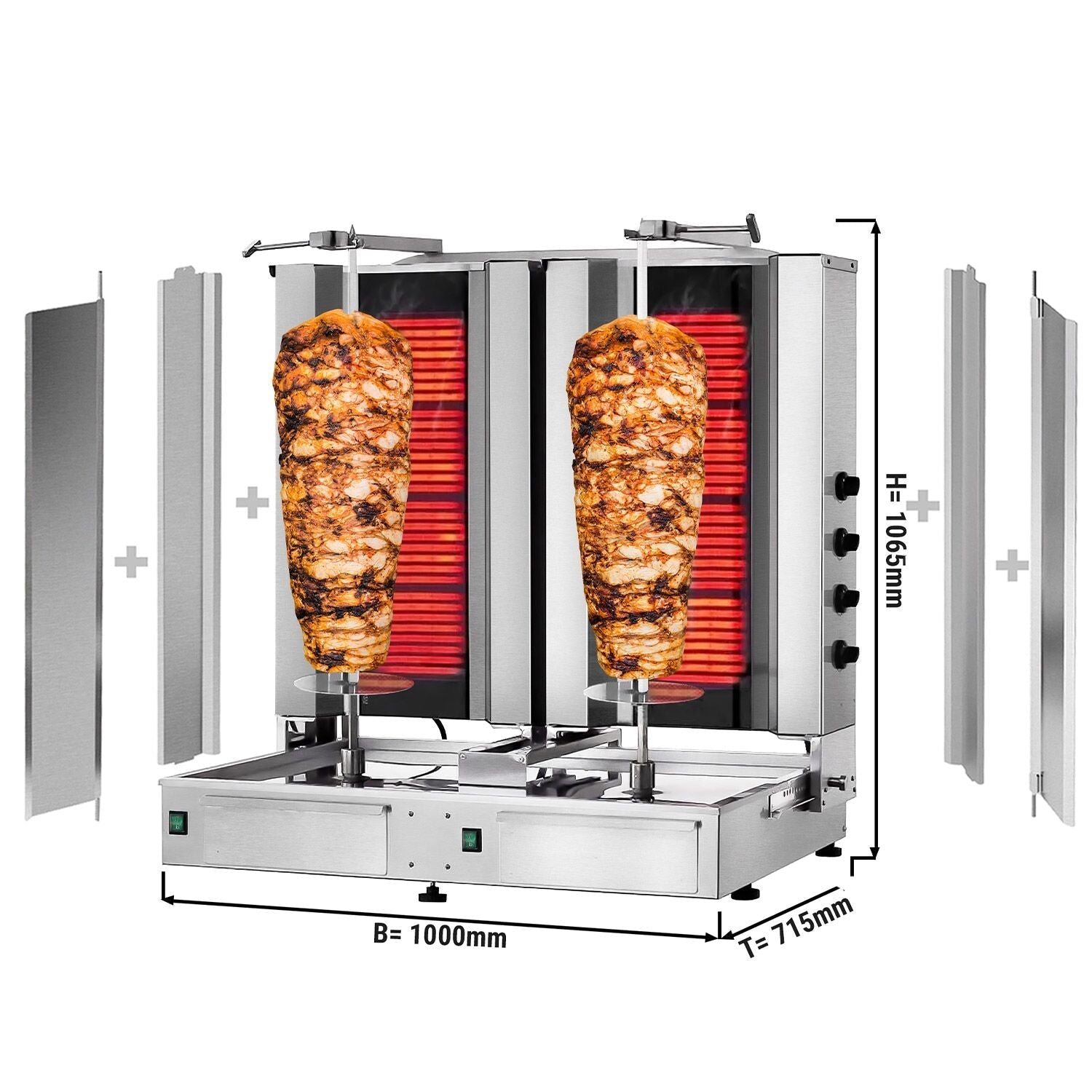 Electric Doner Quarry - 4+4 Eye - Max. 120 kg - including wings