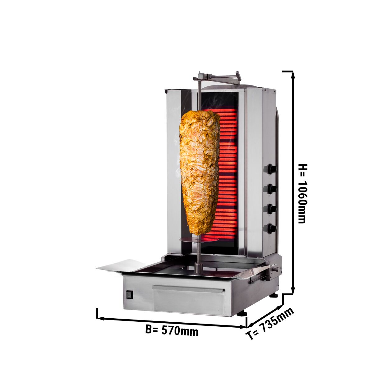 Electric Doner Quarry - 4 -eyed - Max. 80 kg - including wings