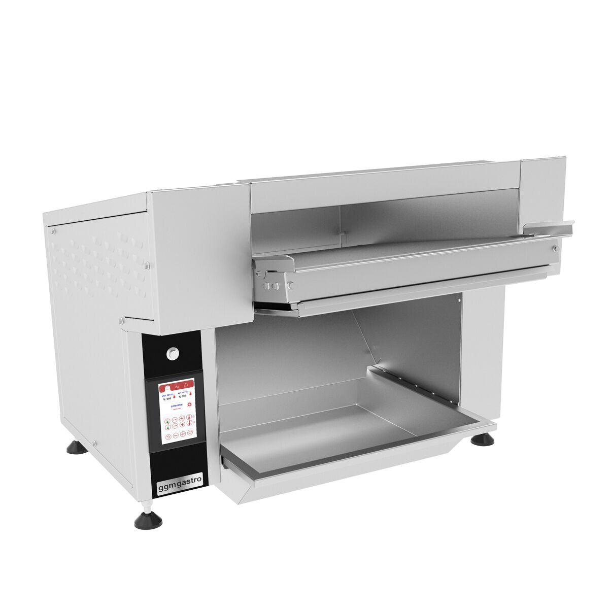 Electric conveyor bread frying machine - horizontal