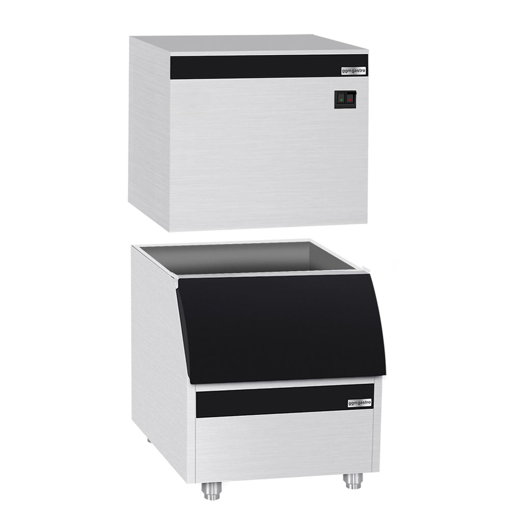 Ice Cube Machine - Cube - 450 kg/ 24 h, including storage container