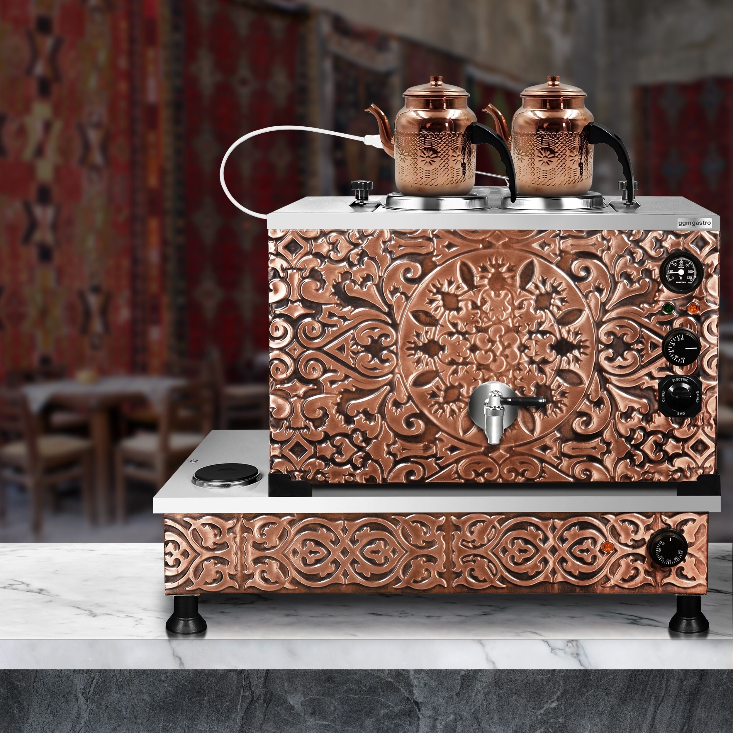 Electric Copper Tea Machine - 770mm - 22 liters