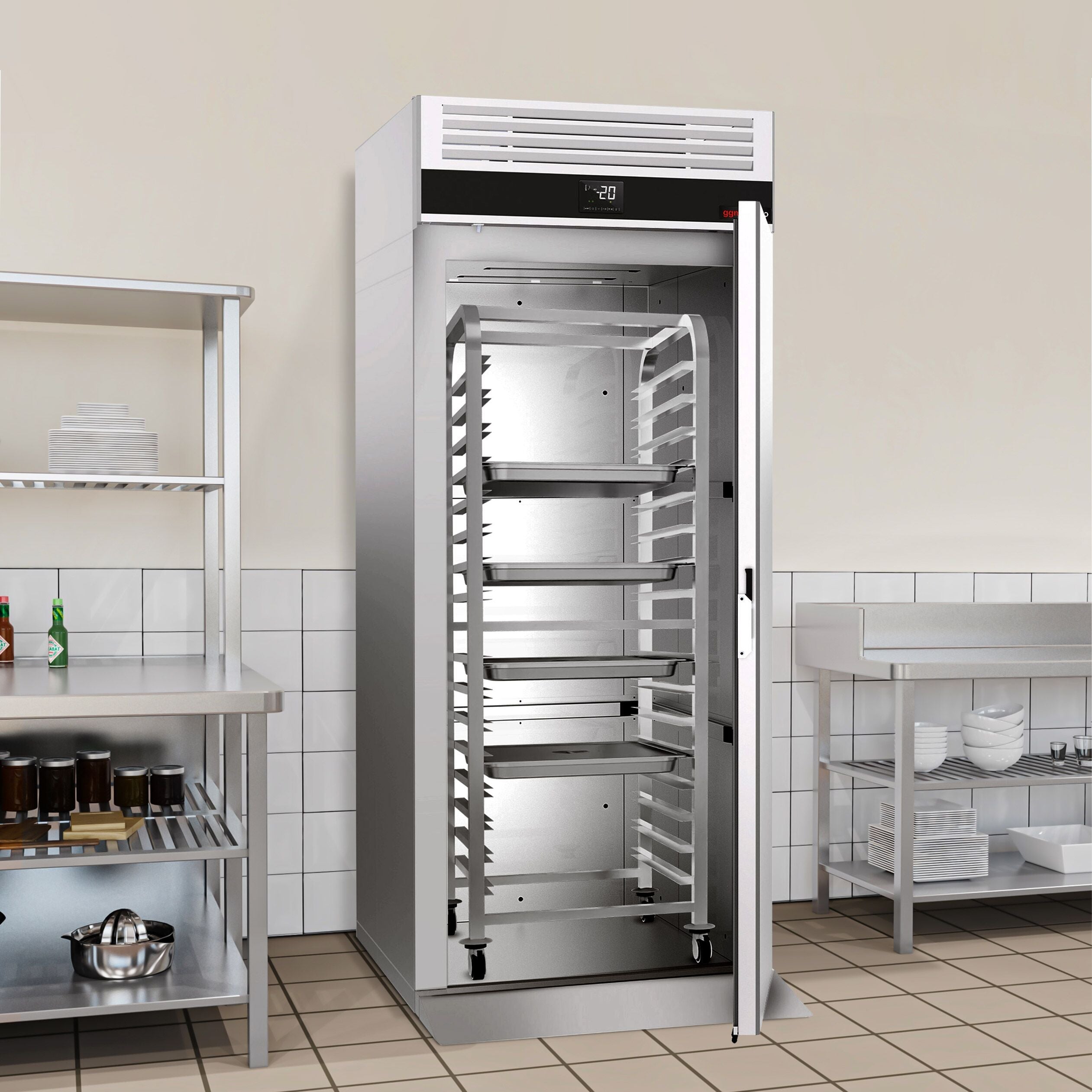 Conveyor refrigerator Premium - GN 2/1 - GN 1/1 - EN 60x40- 700 liters - 1 door