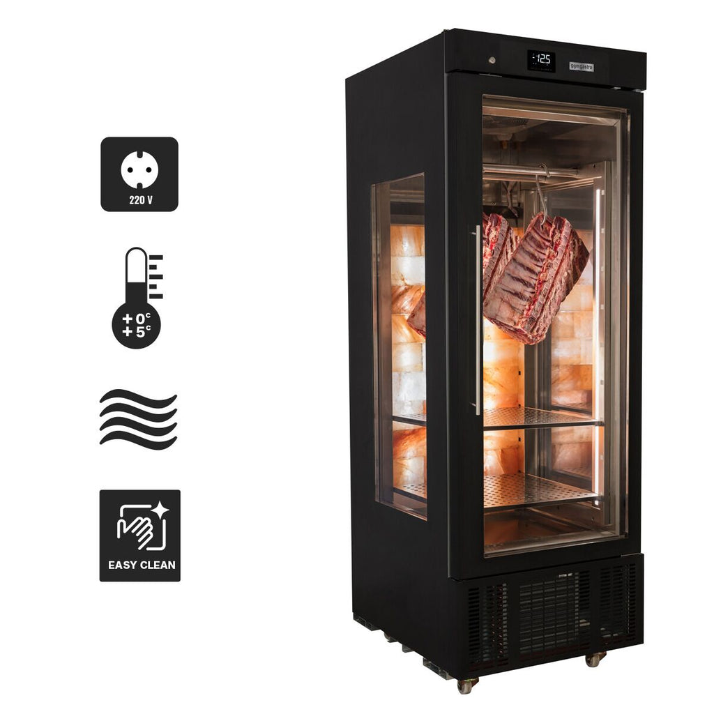 Meat Maturation Cabinet 0.70 m - 1 Glass Door - Black