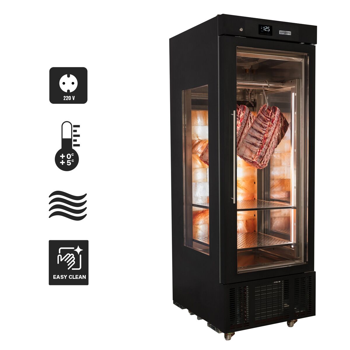Meat Maturation Cabinet 0.70 m - 1 Glass Door - Black