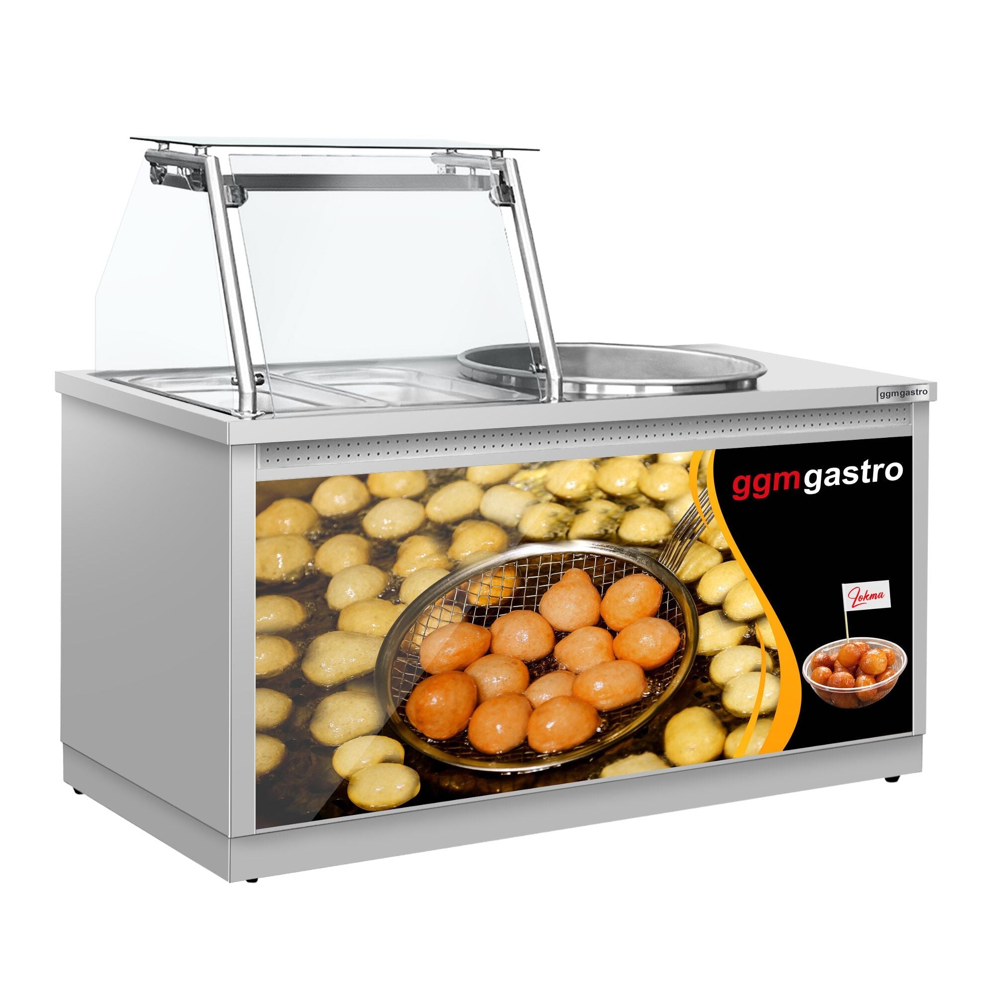 Frying bench for bite machine