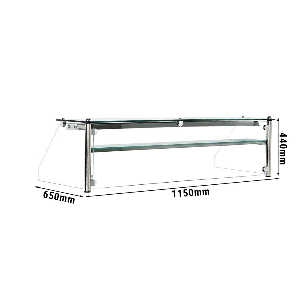 Glass top for the cash register - 1,15 m