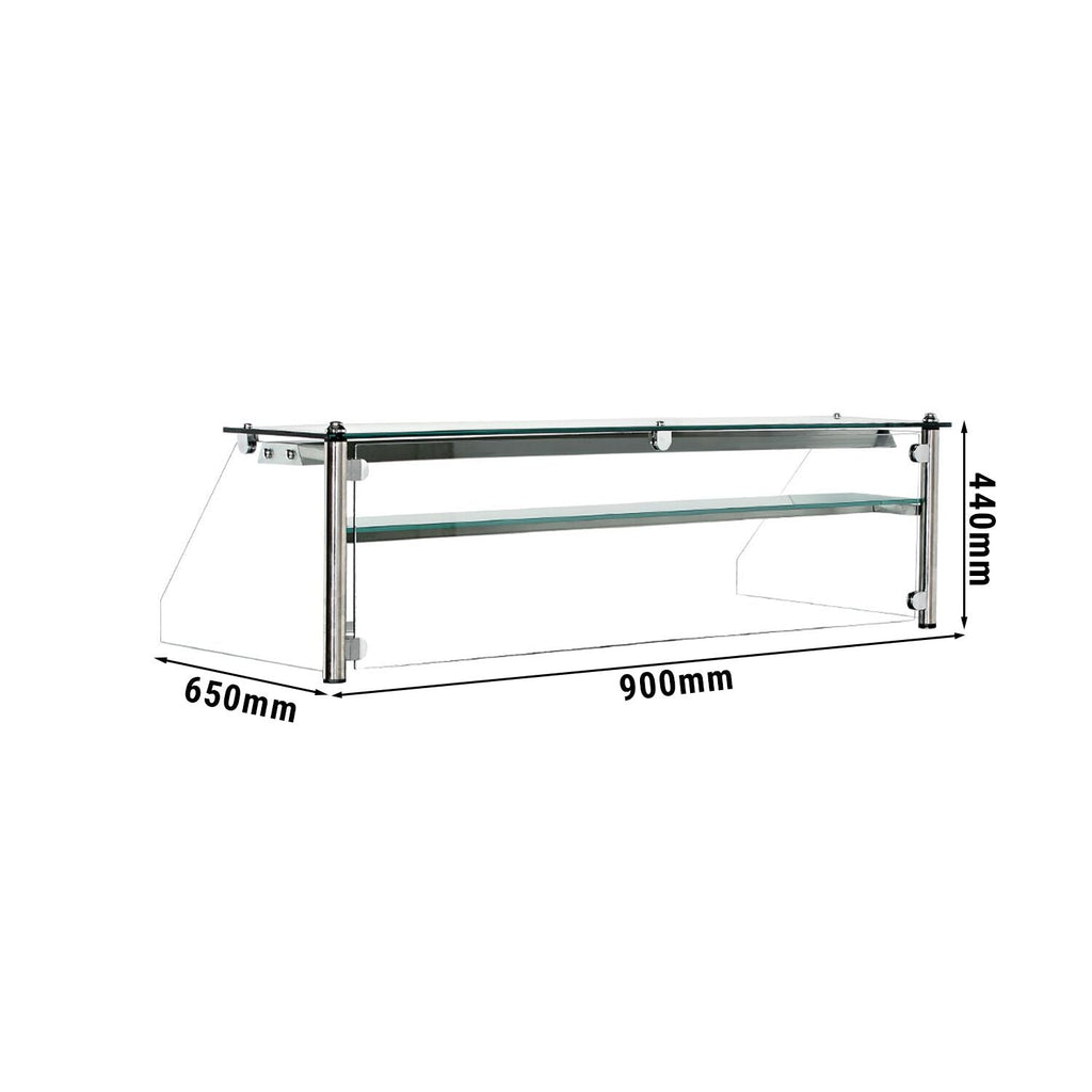 Glass top for the cash register - 0.9 m