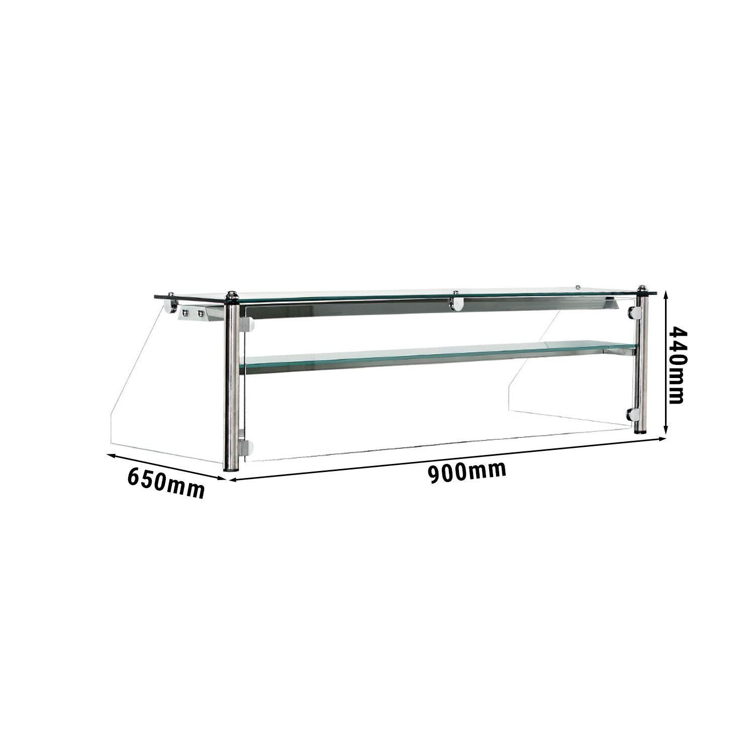 Glass top for the cash register - 0.9 m