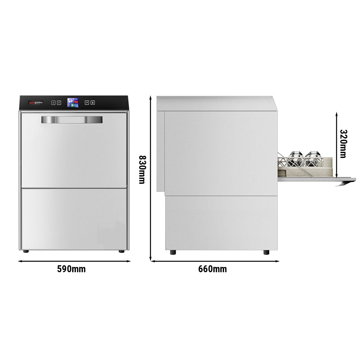 Double Wedding Dishwasher - Digital - 3,55 KW - Detergent, Grinder and Evacuation Pump