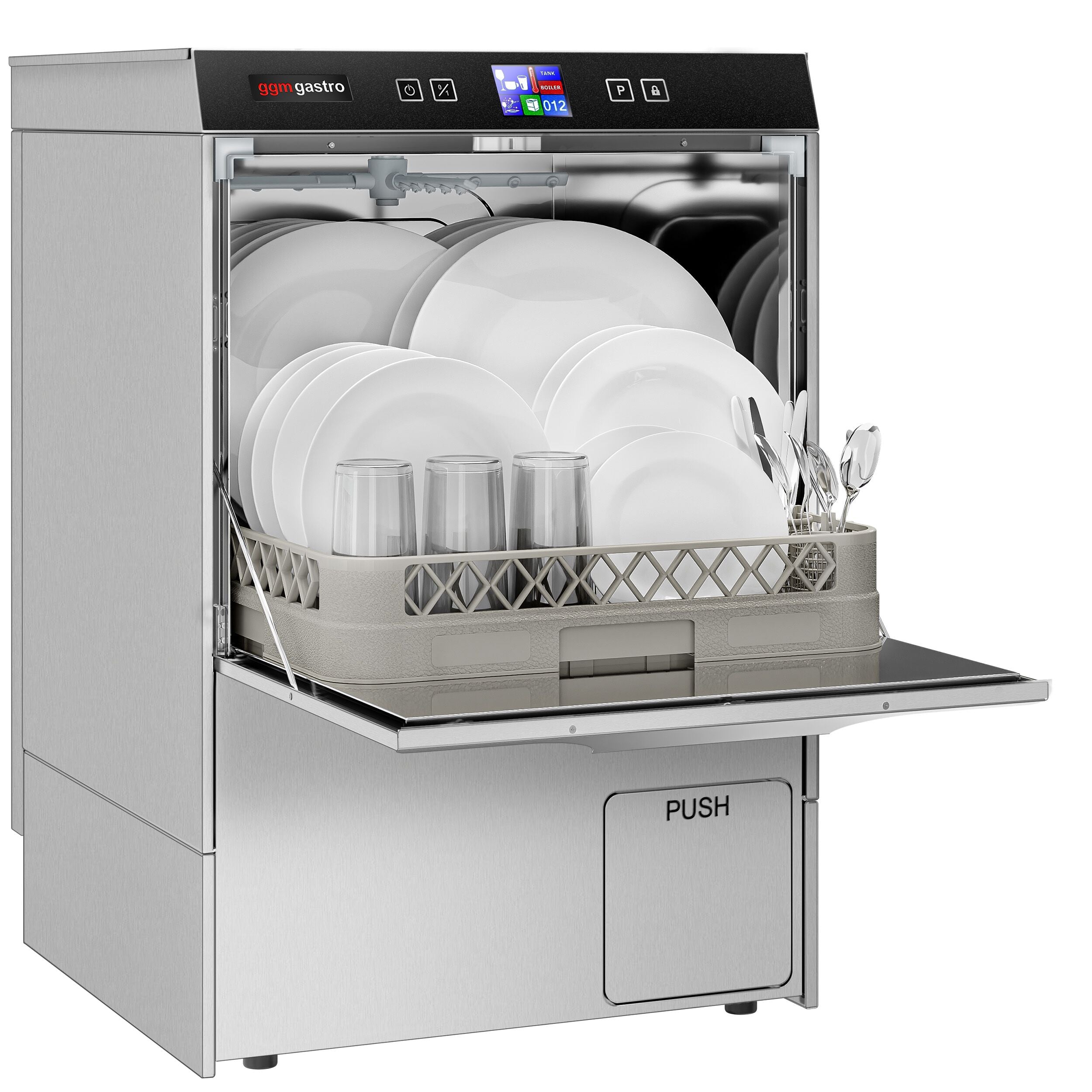 Dishwasher - Digital - 3,55 kW - detergent, polisher and evacuation pump