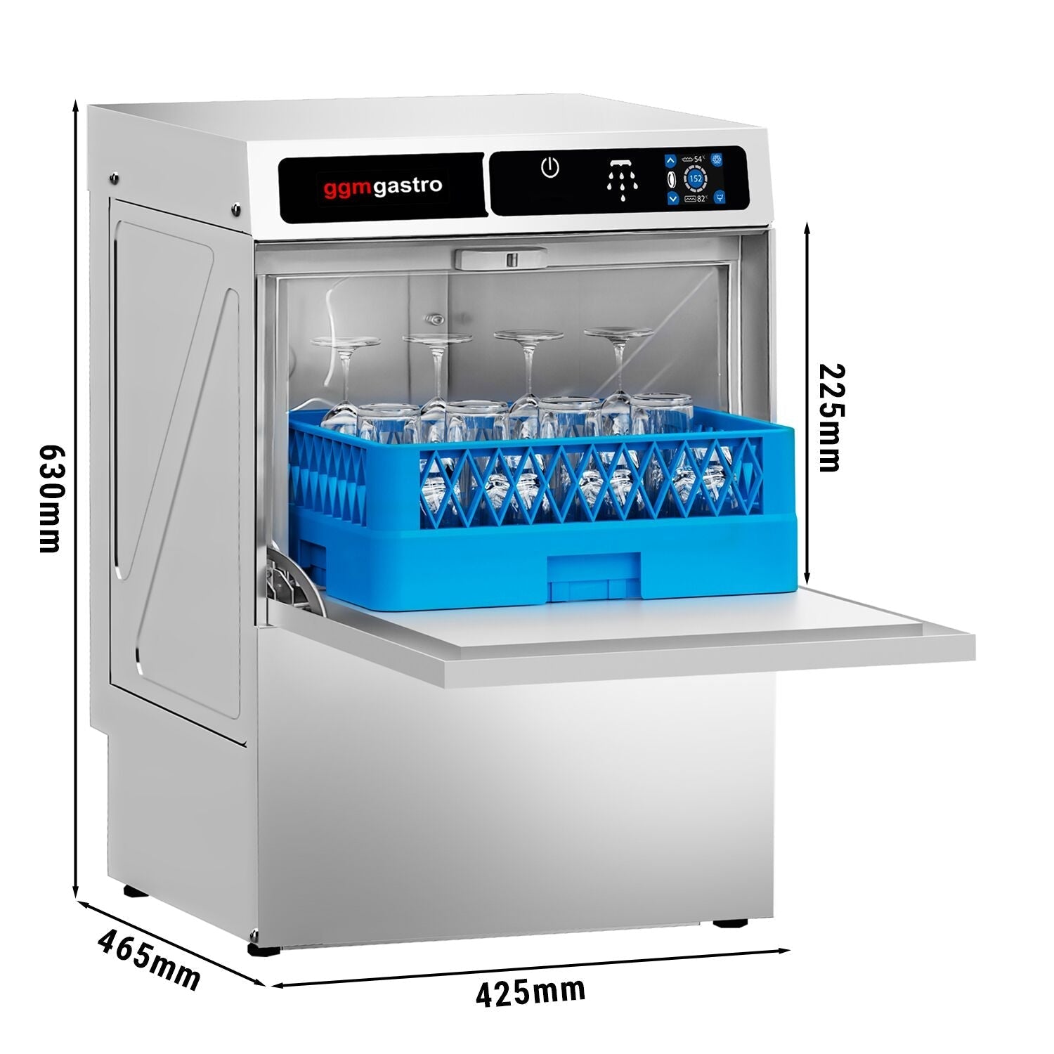 Cup washing machine - 3.30 kW - detergent, brightener and evacuation pump