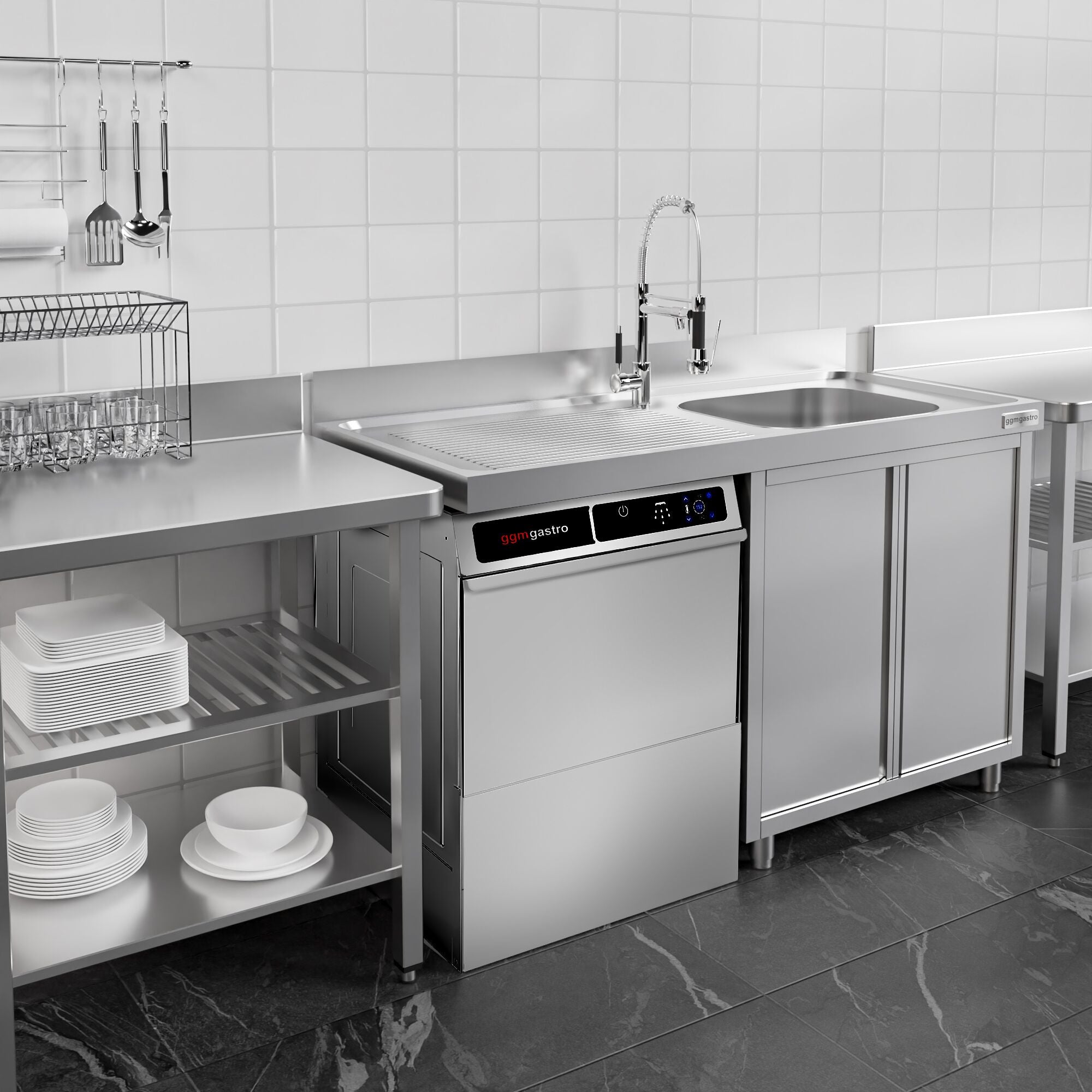 Double -walled dishwasher - 3.6 kW - detergent, brightener & evacuation pump