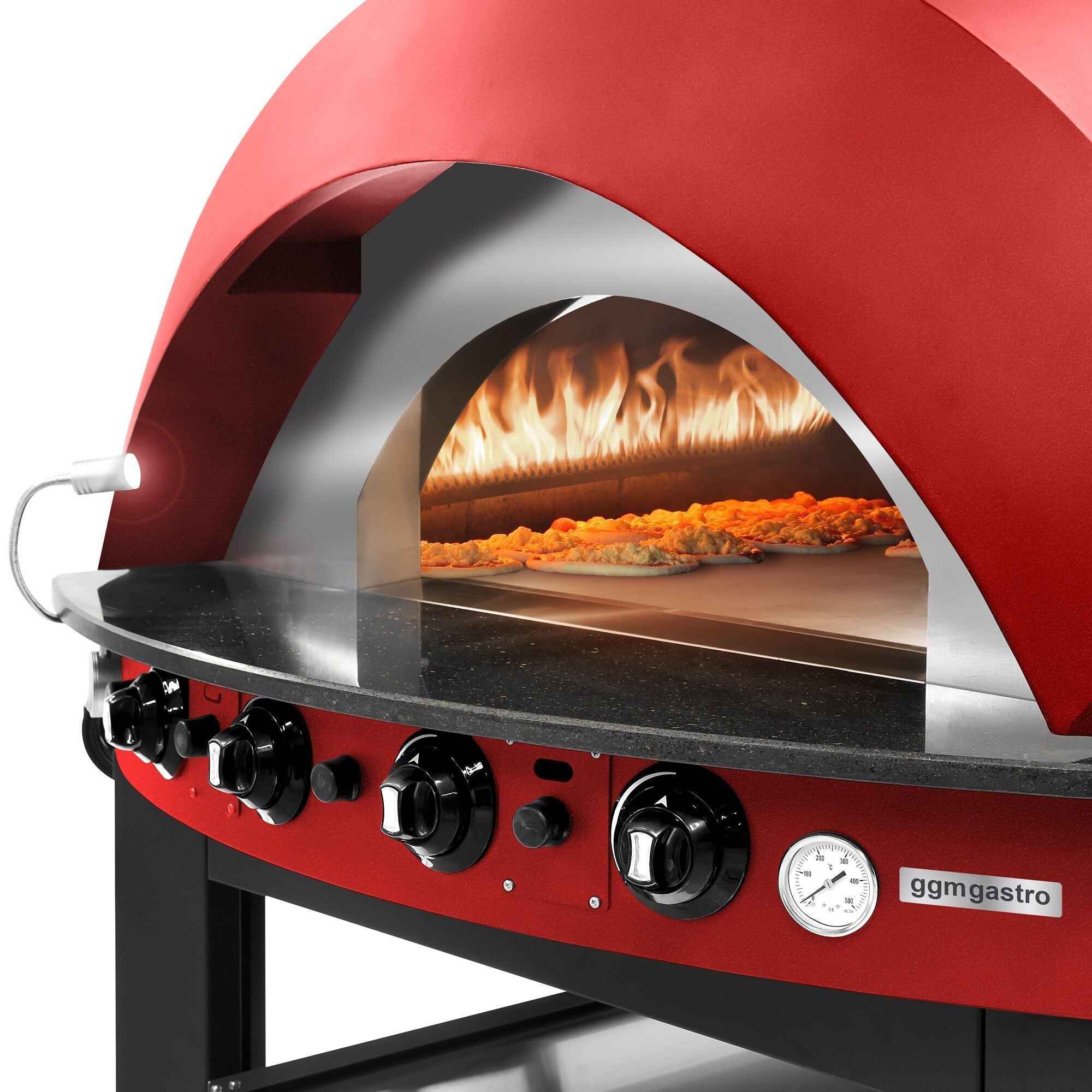 Gas Pizza Oven - 9x 25 cm - Manuel - (Red)
